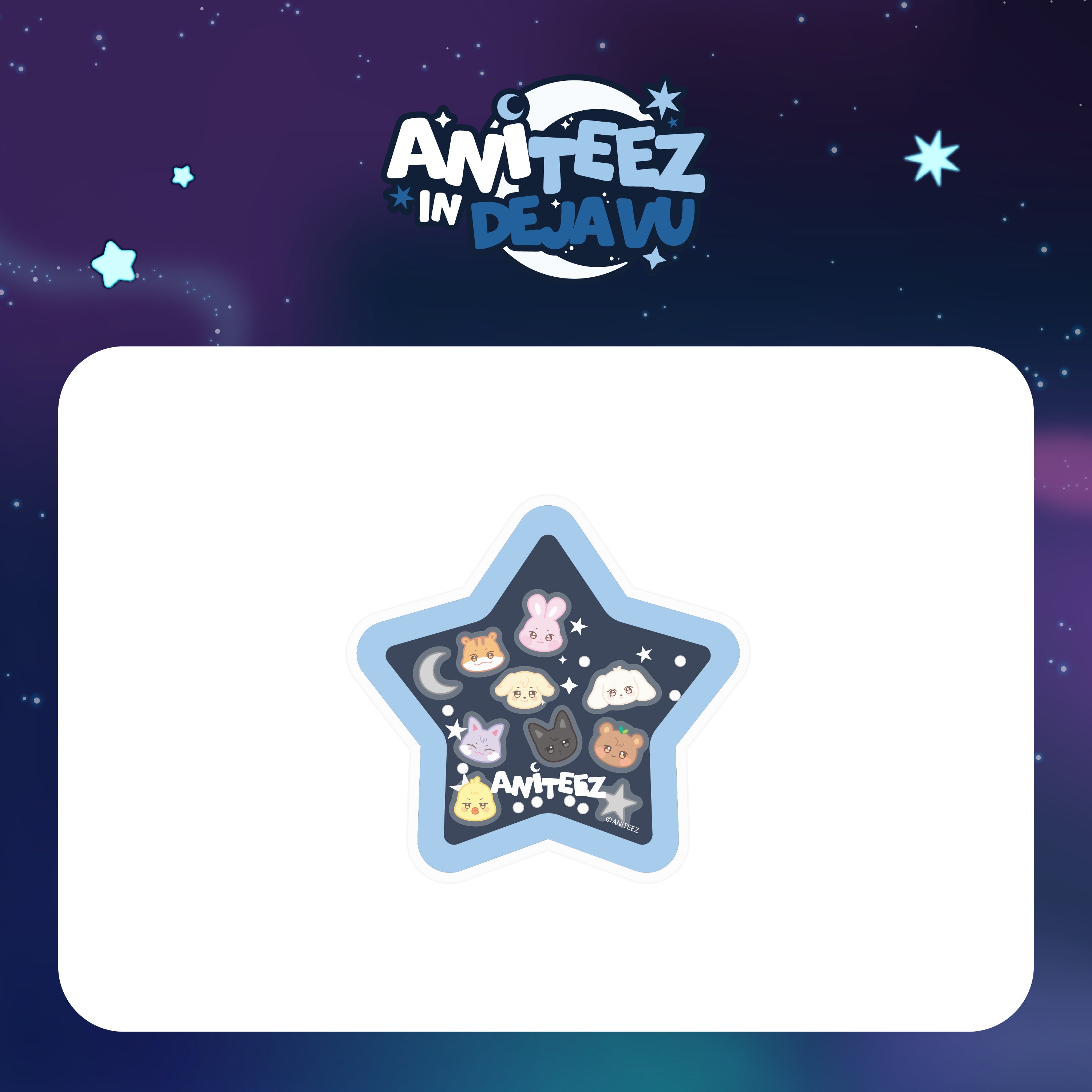 ATEEZ X ANITEEZ POP-UP [ANITEEZ IN DEJA VU] OFFICIAL MD - 15. ACRYLIC SHAKER MAGNETIC SMART TOK (PRE-ORDER)