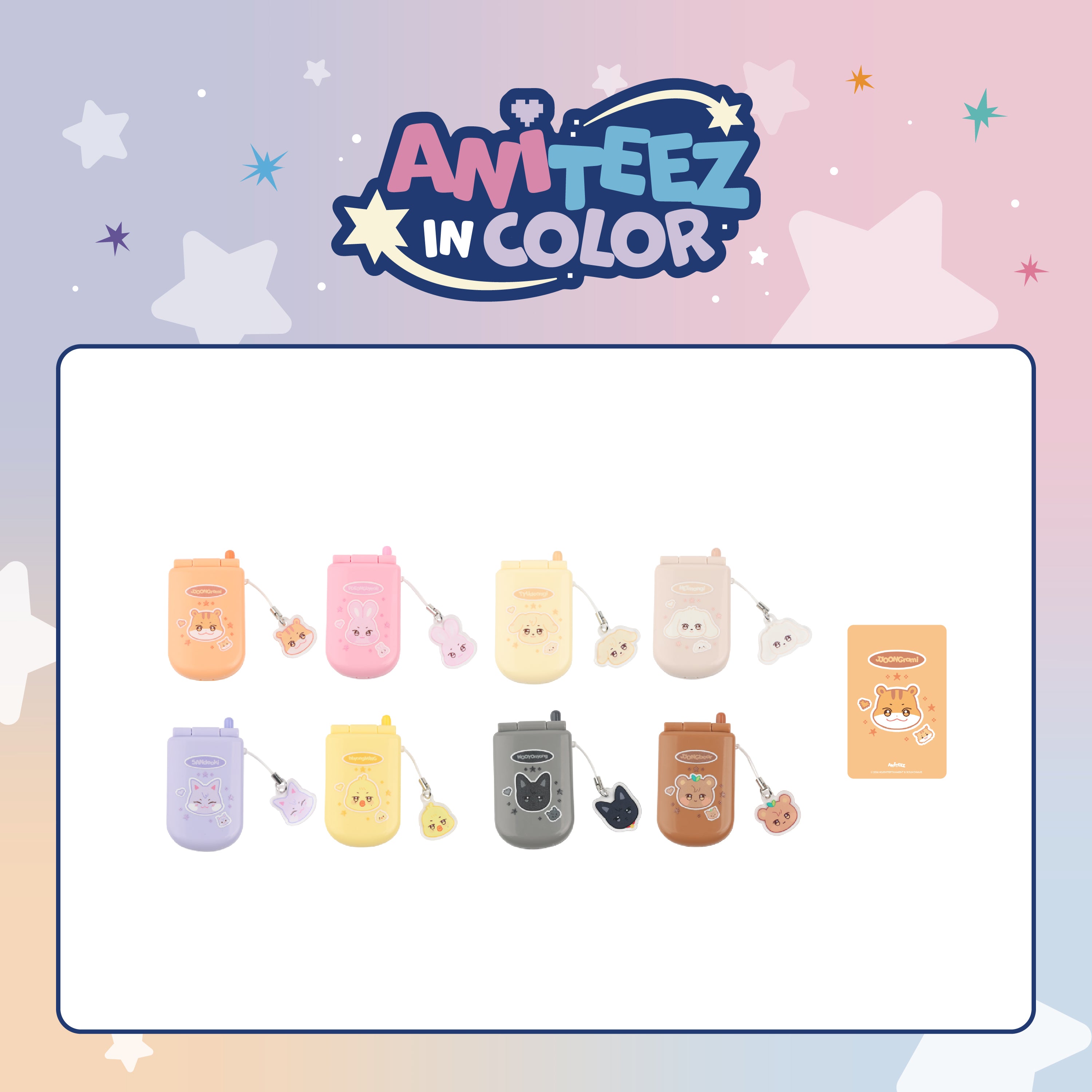ATEEZ X ANITEEZ POP-UP STORE [ANITEEZ IN COLOR] OFFICIAL MD - 15. MINIATURE PHONE SET (PRE-ORDER)