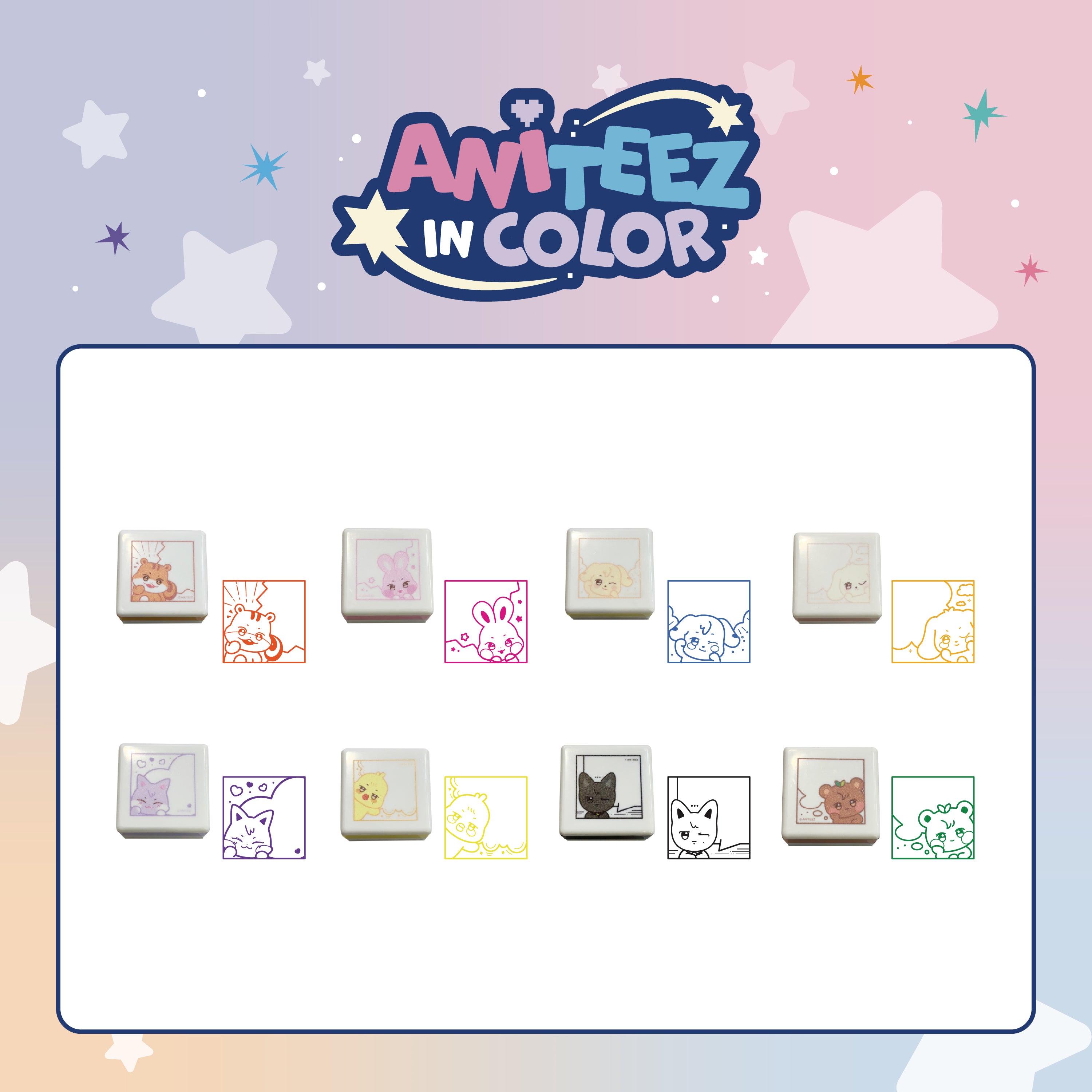 ATEEZ X ANITEEZ POP-UP STORE [ANITEEZ IN COLOR] OFFICIAL MD - 17. SPEECH BUBBLE STAMP (PRE-ORDER)