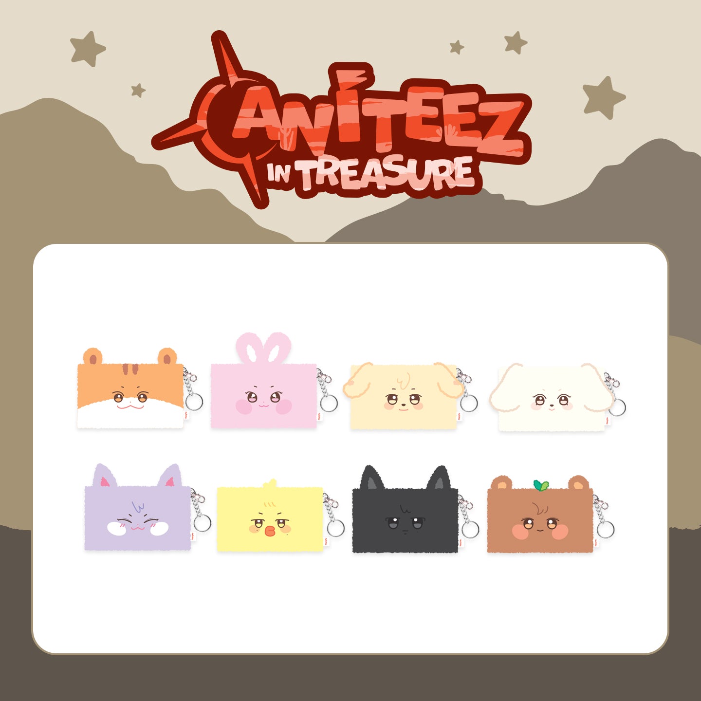 ATEEZ X ANITEEZ [ANITEEZ IN TREASURE] OFFICIAL MD - 19. FABRIC POUCH (PRE-ORDER)