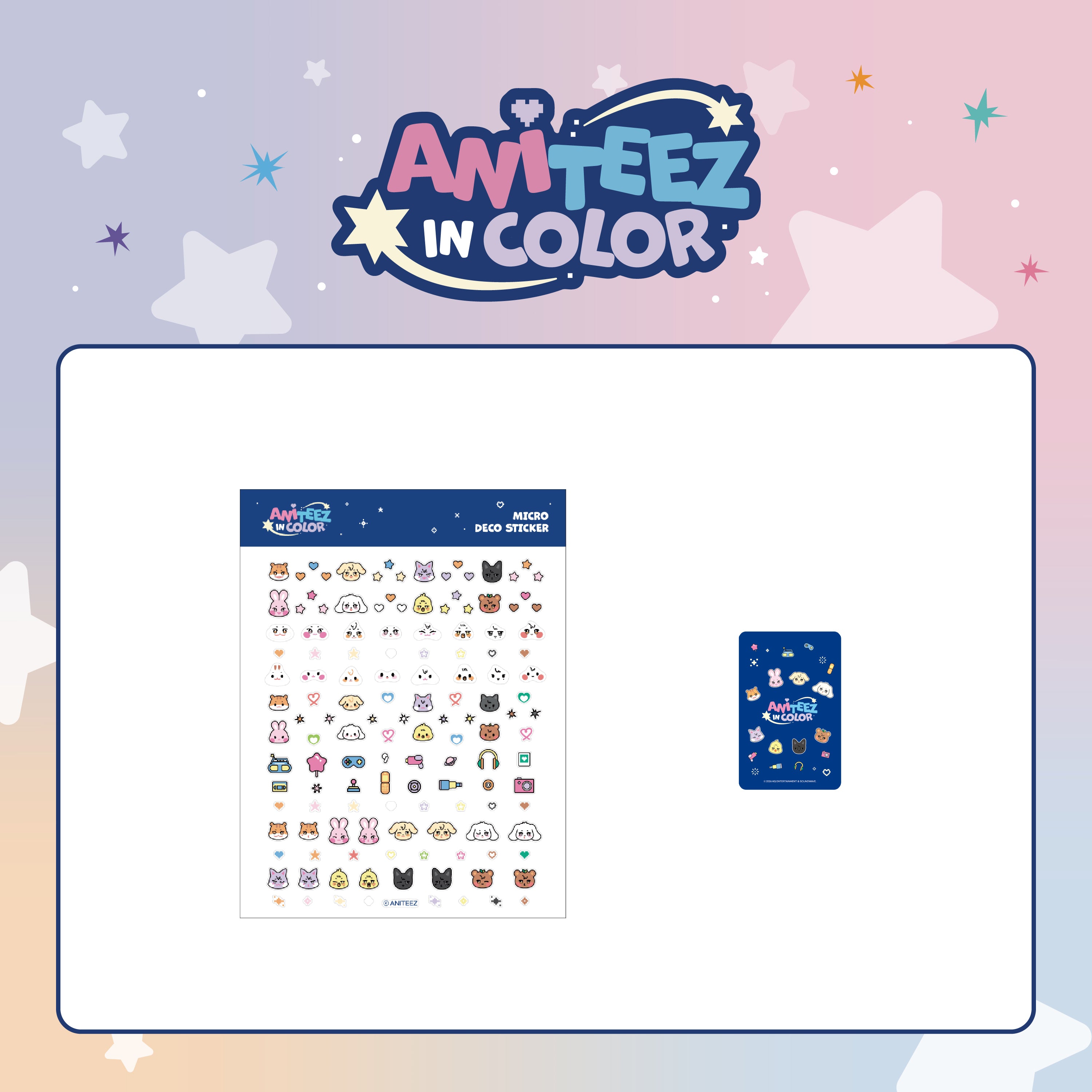 ATEEZ X ANITEEZ POP-UP STORE [ANITEEZ IN COLOR] OFFICIAL MD - 23. MICRO DECO STICKER (PRE-ORDER)