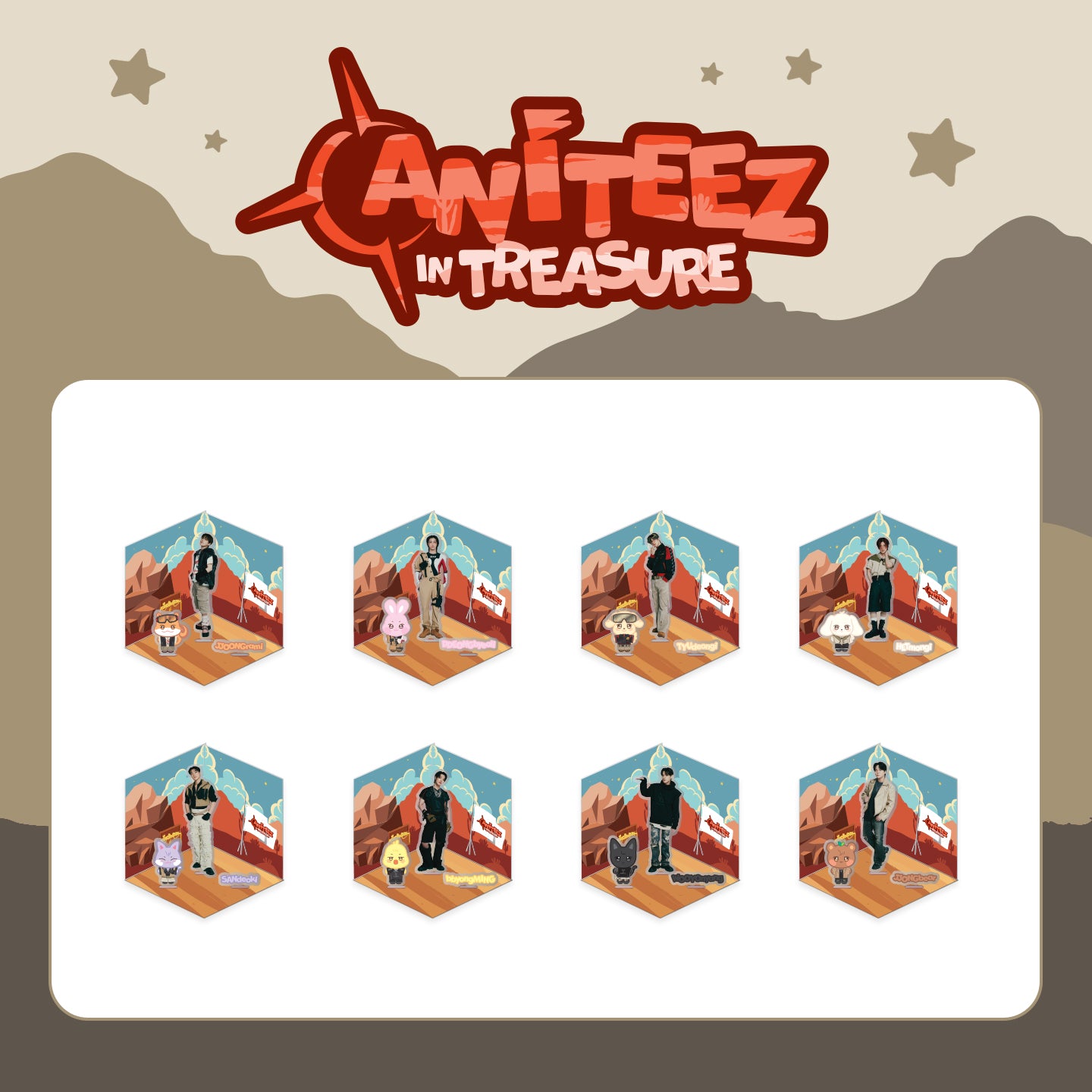 ATEEZ X ANITEEZ [ANITEEZ IN TREASURE] OFFICIAL MD - 24. ACRYLIC TREASURE STAND (PRE-ORDER)