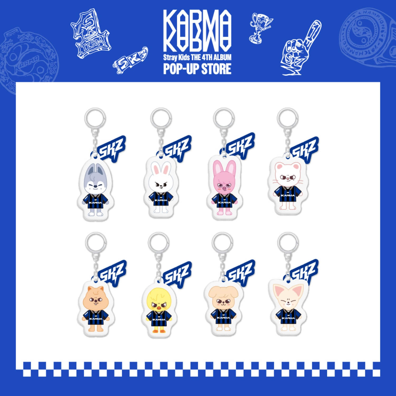 STRAY KIDS POP-UP STORE [KARMA] OFFICIAL MD - 08. SKZOO YINYANG KEYRING (PRE-ORDER)