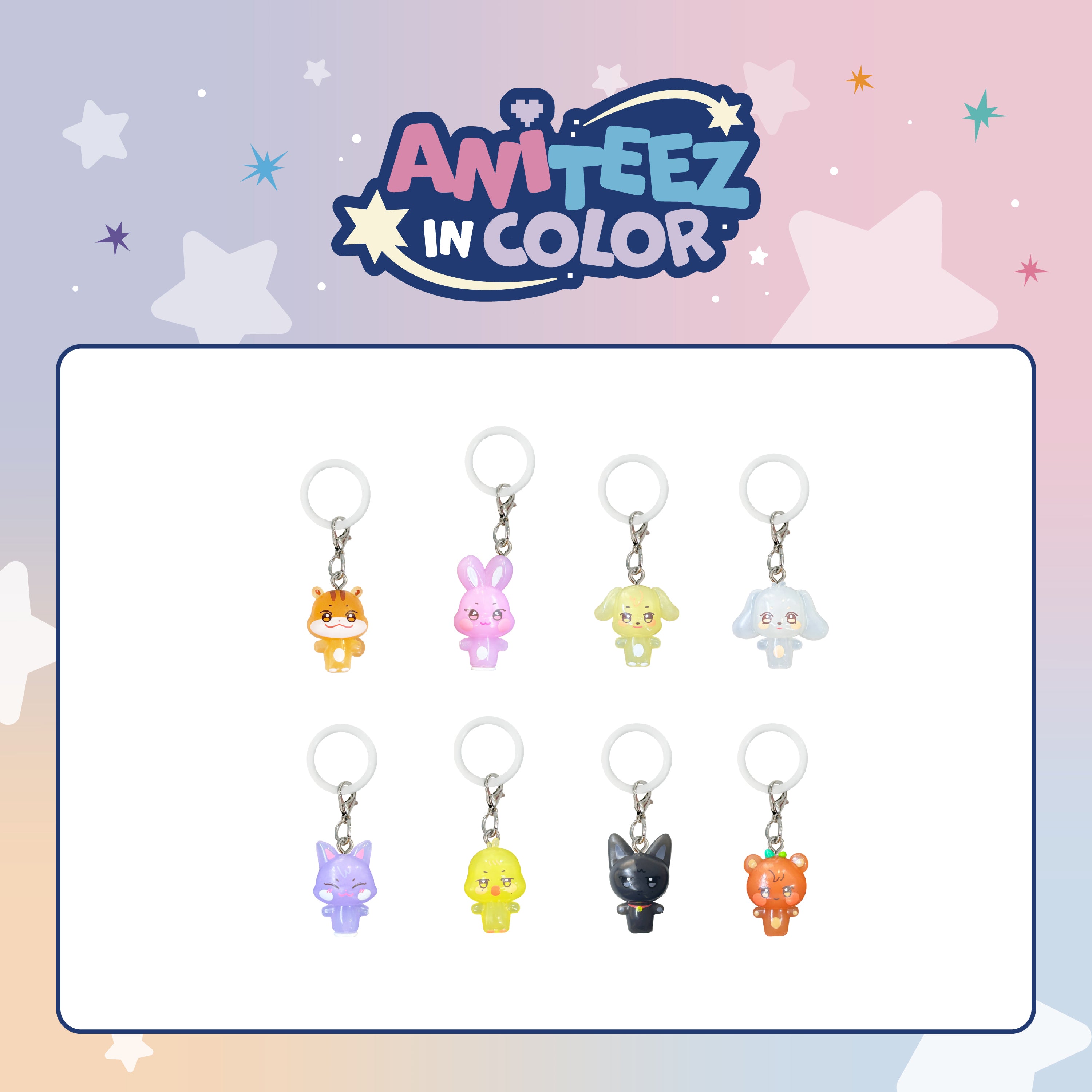 ATEEZ X ANITEEZ POP-UP STORE [ANITEEZ IN COLOR] OFFICIAL MD - 27. CLEAR MASCOT CHARM (PRE-ORDER)