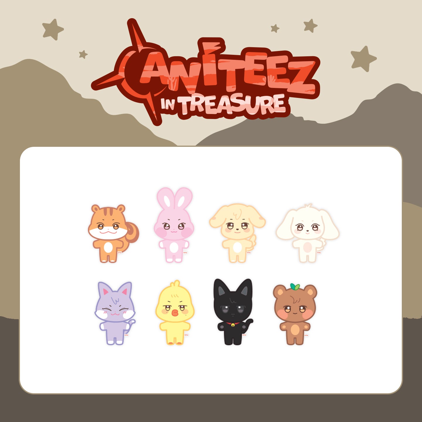 ATEEZ X ANITEEZ [ANITEEZ IN TREASURE] OFFICIAL MD - 27. PLUSH DOLL (PRE-ORDER)