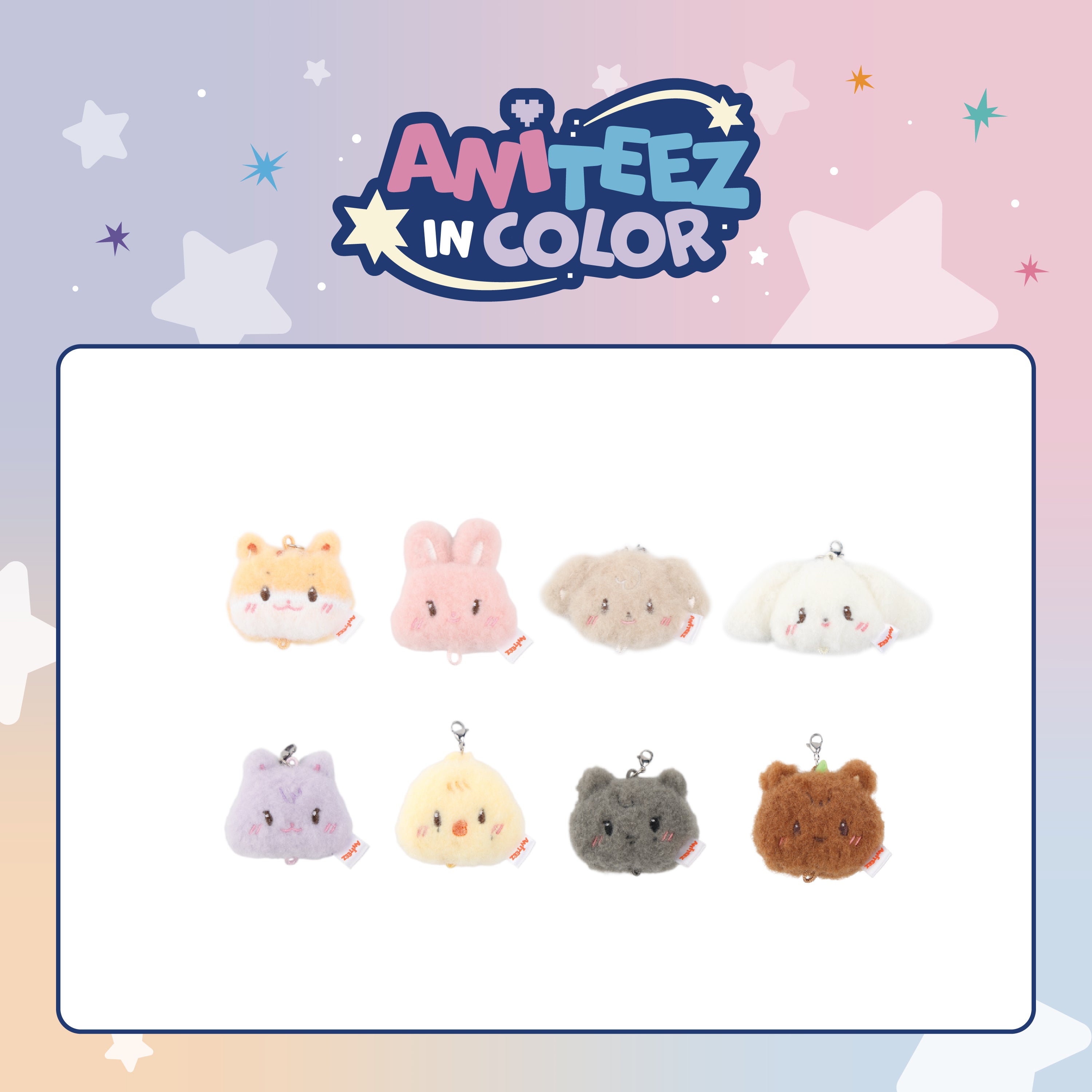 ATEEZ X ANITEEZ POP-UP STORE [ANITEEZ IN COLOR] OFFICIAL MD - 28. LINKABLE FACE KEYRING (PRE-ORDER)