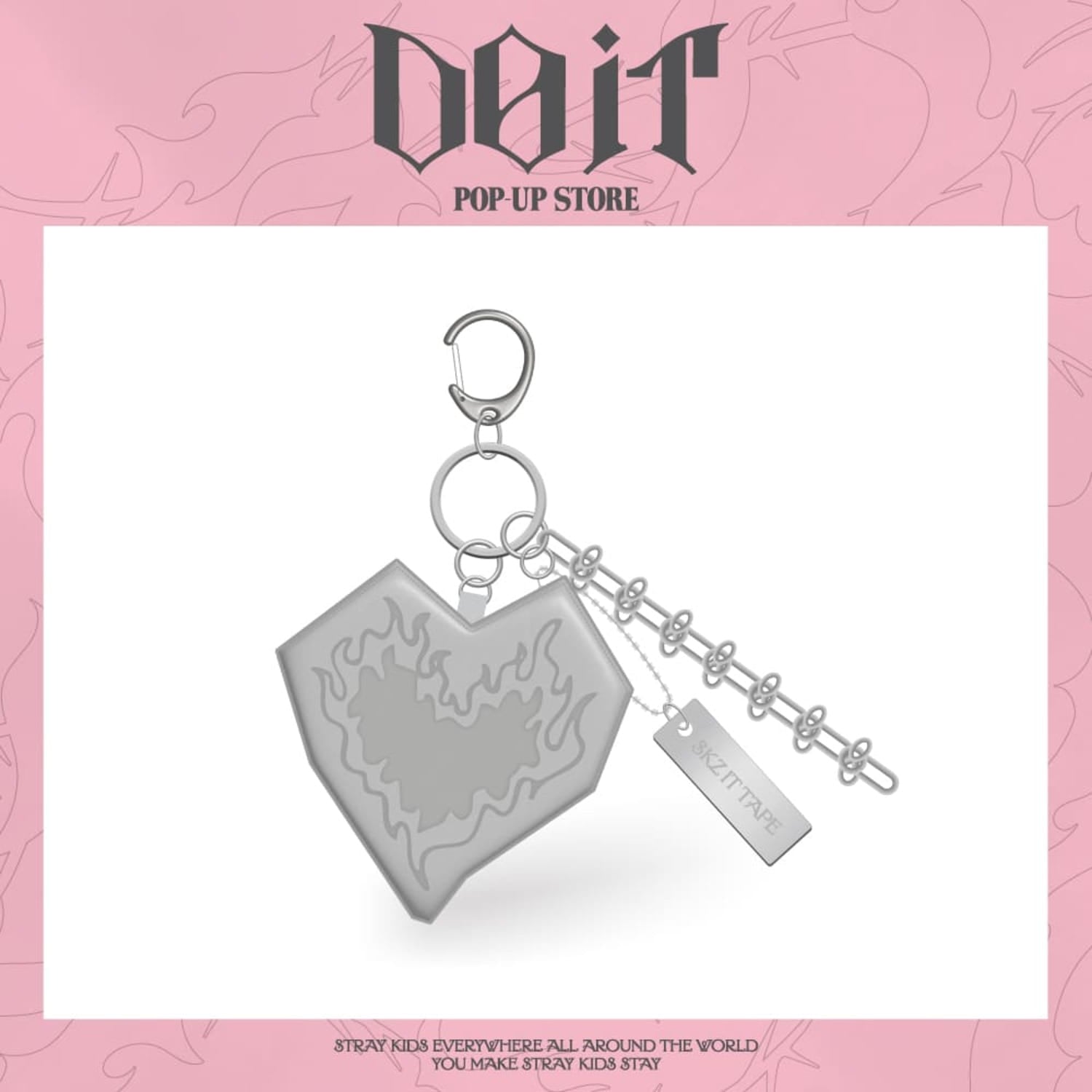 STRAY KIDS [DO IT] POP-UP STORE OFFICIAL MD - 06. DO IT KEYRING (PRE-ORDER)