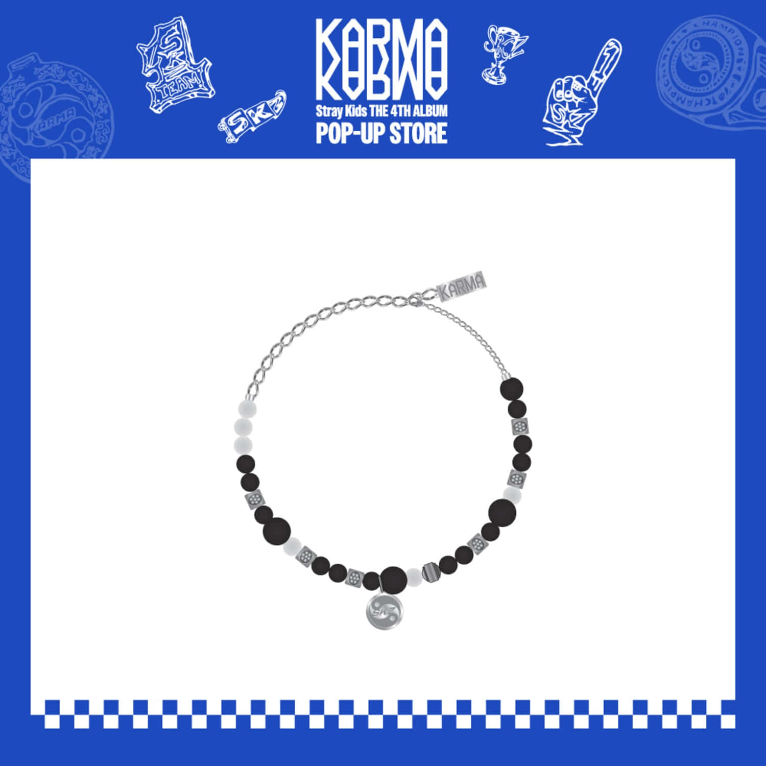 STRAY KIDS POP-UP STORE [KARMA] OFFICIAL MD - 03. YINYANG BRACELET (PRE-ORDER)