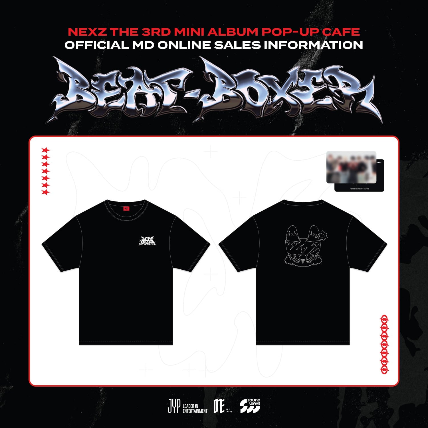 NEXZ 3RD MINI ALBUM [BEAT BOXER] POP-UP CAFE OFFICIAL MD - 09. T-SHIRT (PRE-ORDER)
