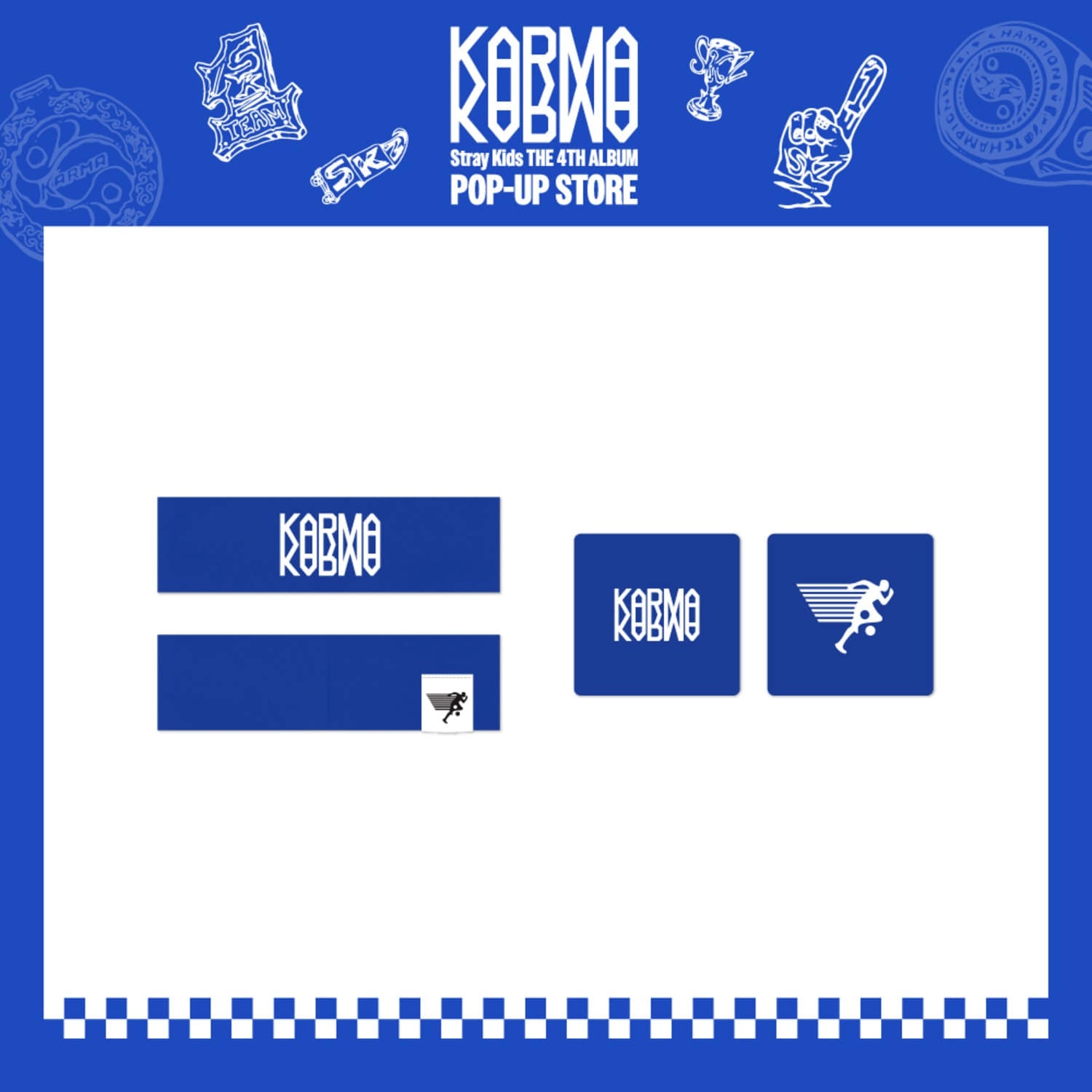 STRAY KIDS POP-UP STORE [KARMA] OFFICIAL MD - 05. HEAD BAND & SWEAT BAND SET (PRE-ORDER)