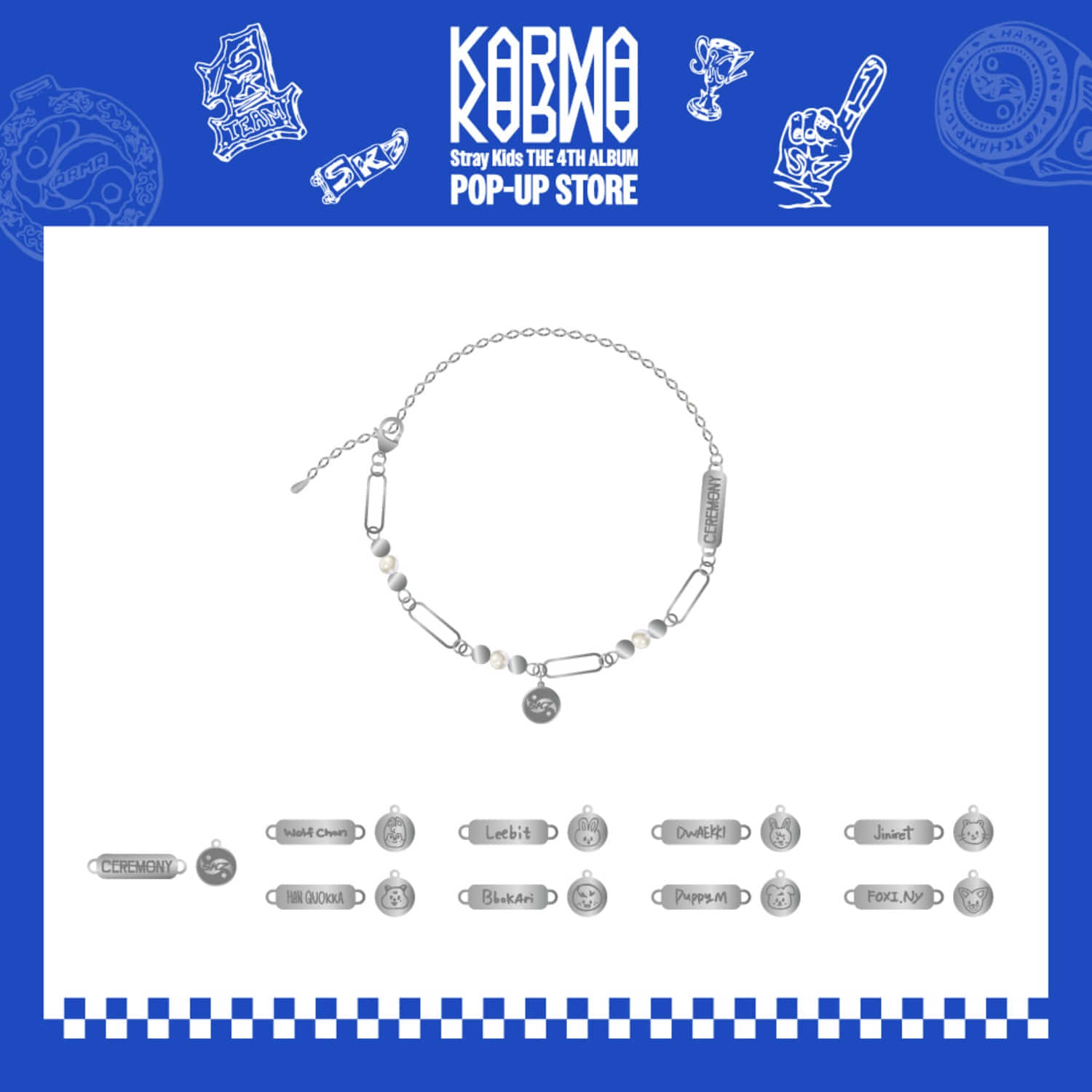 STRAY KIDS POP-UP STORE [KARMA] OFFICIAL MD - 07. SKZOO CEREMONY NECKLACE (PRE-ORDER)