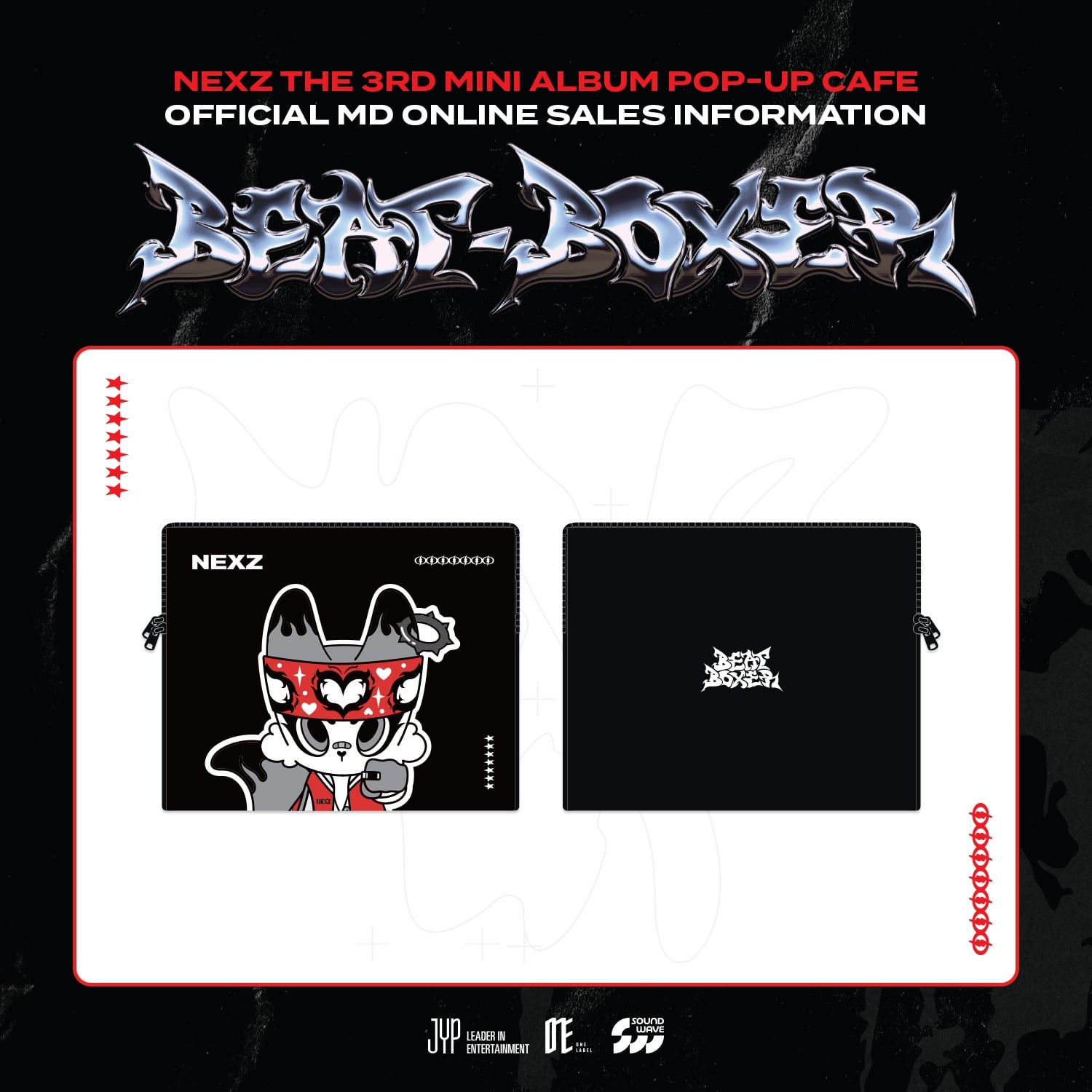NEXZ 3RD MINI ALBUM [BEAT BOXER] POP-UP CAFE OFFICIAL MD - 11. FOX2Y LAPTOP POUCH (PRE-ORDER)