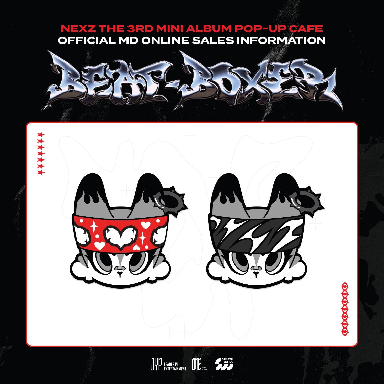 NEXZ 3RD MINI ALBUM [BEAT BOXER] POP-UP CAFE OFFICIAL MD - 05. FOX2Y BOUCLE STICKER (PRE-ORDER)