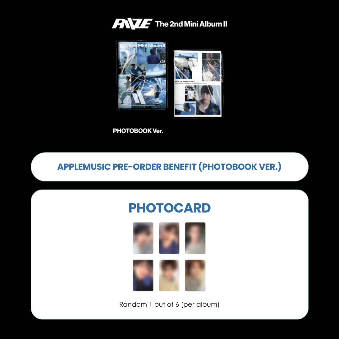 RIIZE 2ND MINI ALBUM  - II (PHOTOBOOK VER.) + APPLEMUSIC PHOTOCARD (PRE-ORDER)