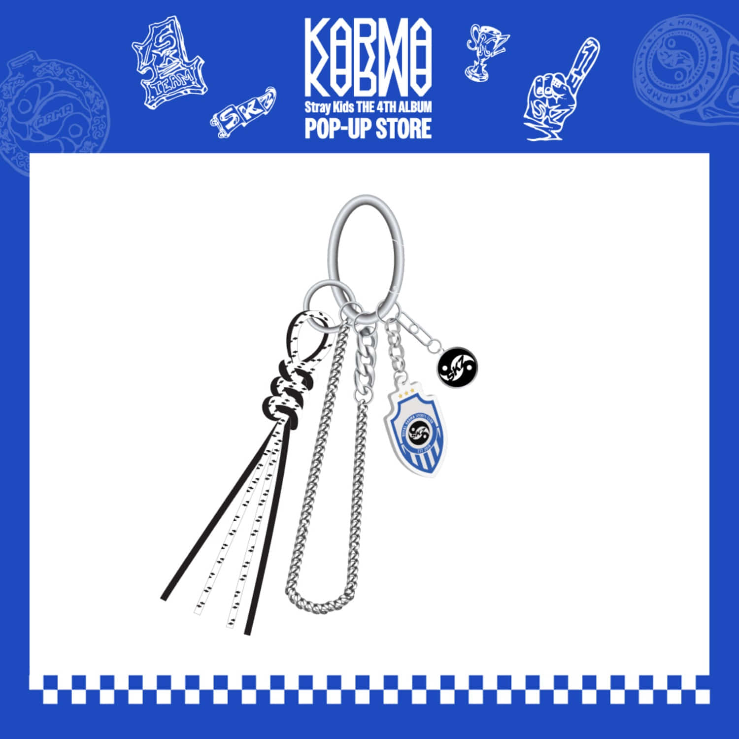 STRAY KIDS POP-UP STORE [KARMA] OFFICIAL MD - 17. CEREMONY METAL KEYRING (PRE-ORDER)