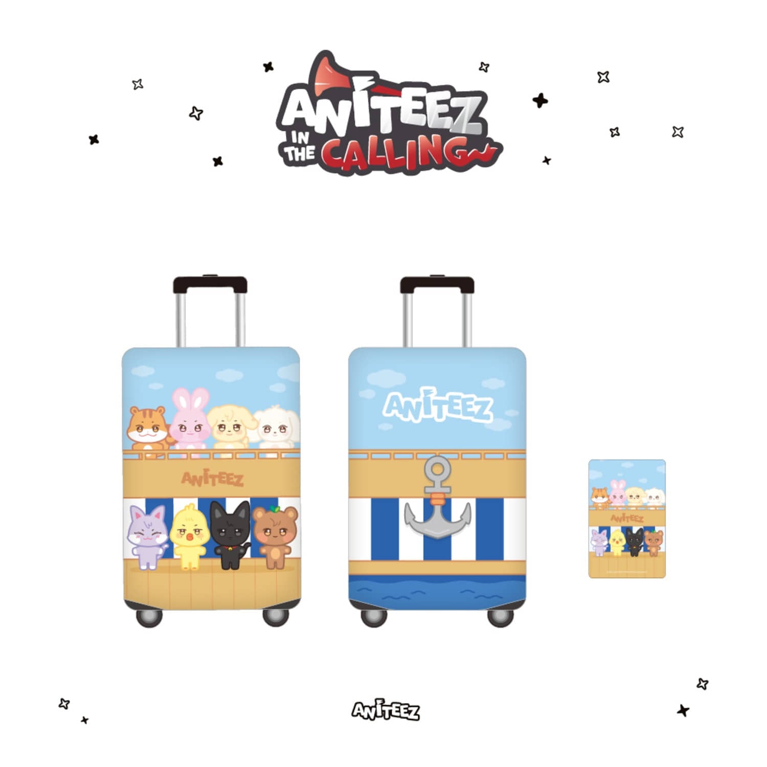 ATEEZ X ANITEEZ [ANITEEZ IN THE CALLING] OFFICIAL MD - 27. LUGGAGE COVER (XL) (ANITEEZ) (PRE-ORDER)