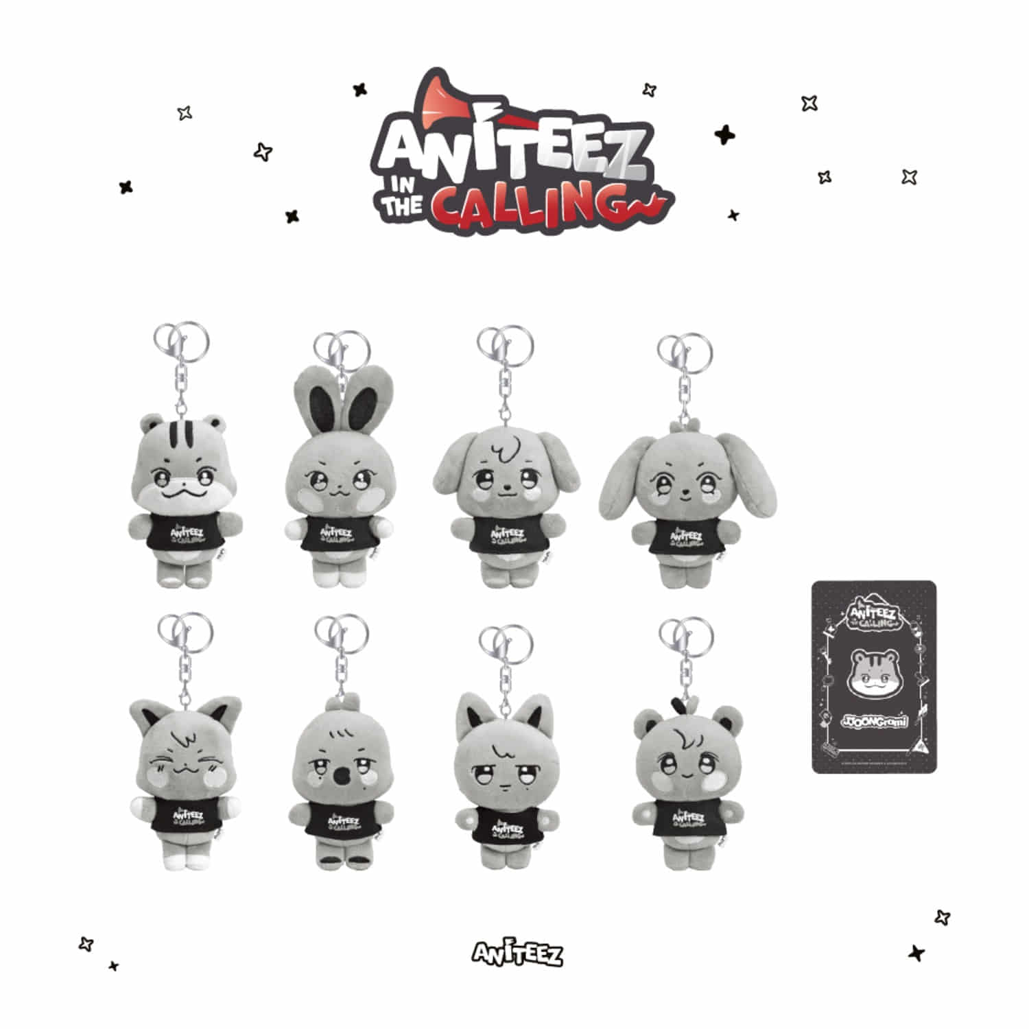 ATEEZ X ANITEEZ [ANITEEZ IN THE CALLING] OFFICIAL MD - 01. THE CALLING ANITEEZ PLUSH KEYRING (PRE-ORDER)