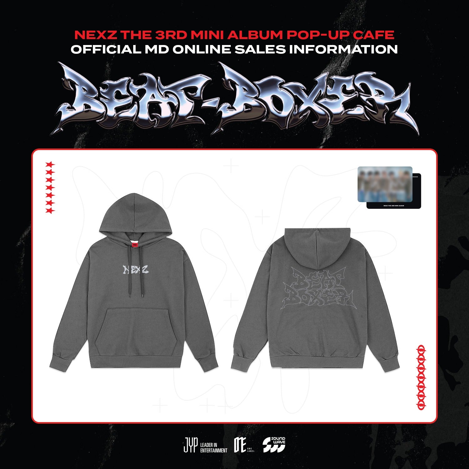 NEXZ 3RD MINI ALBUM [BEAT BOXER] POP-UP CAFE OFFICIAL MD - 10. HOODIE (PRE-ORDER)