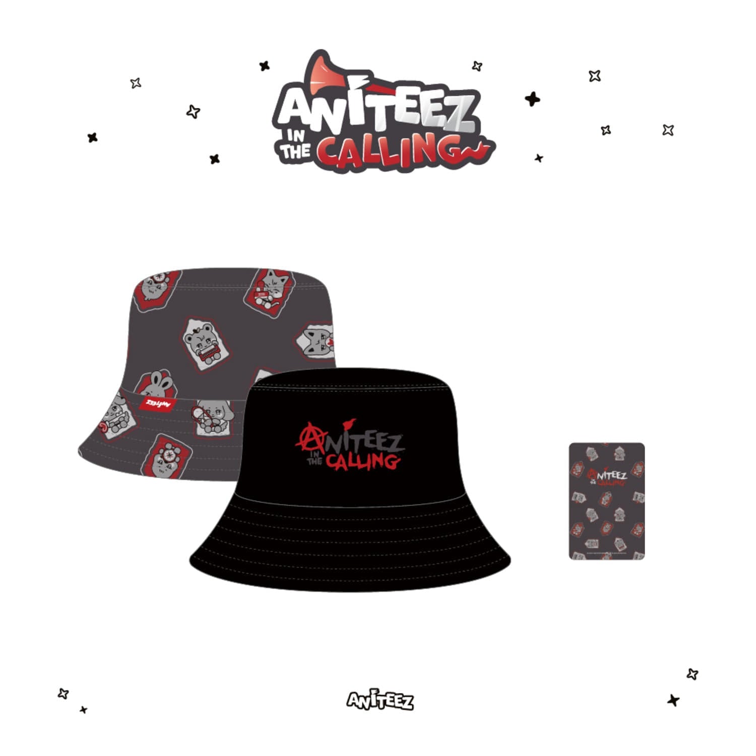 ATEEZ X ANITEEZ [ANITEEZ IN THE CALLING] OFFICIAL MD - 11. REVERSIBLE BUCKET HAT (PRE-ORDER)