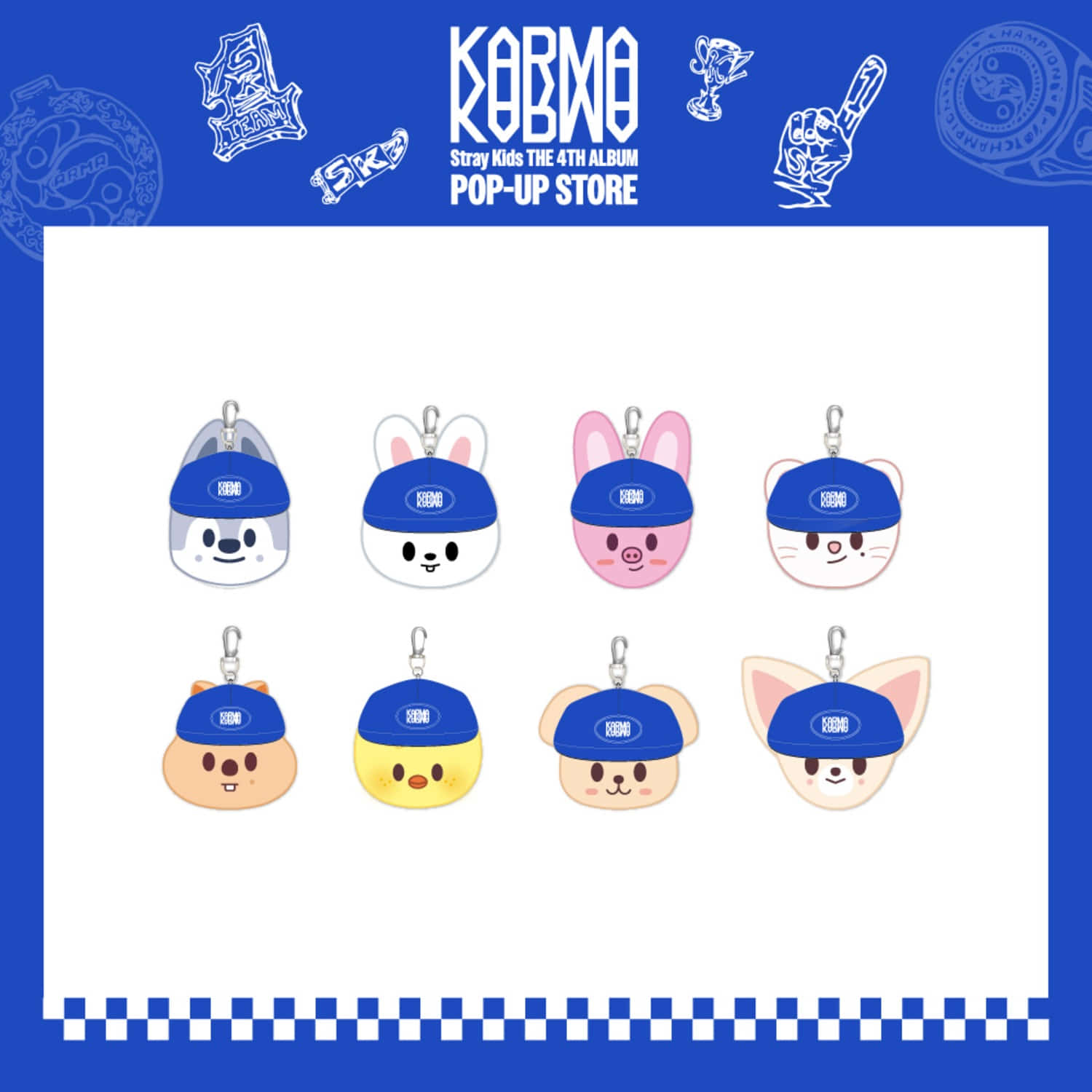 STRAY KIDS POP-UP STORE [KARMA] OFFICIAL MD - 14. SKZOO CEREMONY BALLCAP PLUSH (PRE-ORDER)