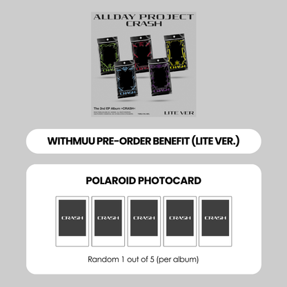 ALLDAY PROJECT 2ND EP ALBUM - CRASH (LITE VER.) + WITHMUU PHOTOCARD (PRE-ORDER)