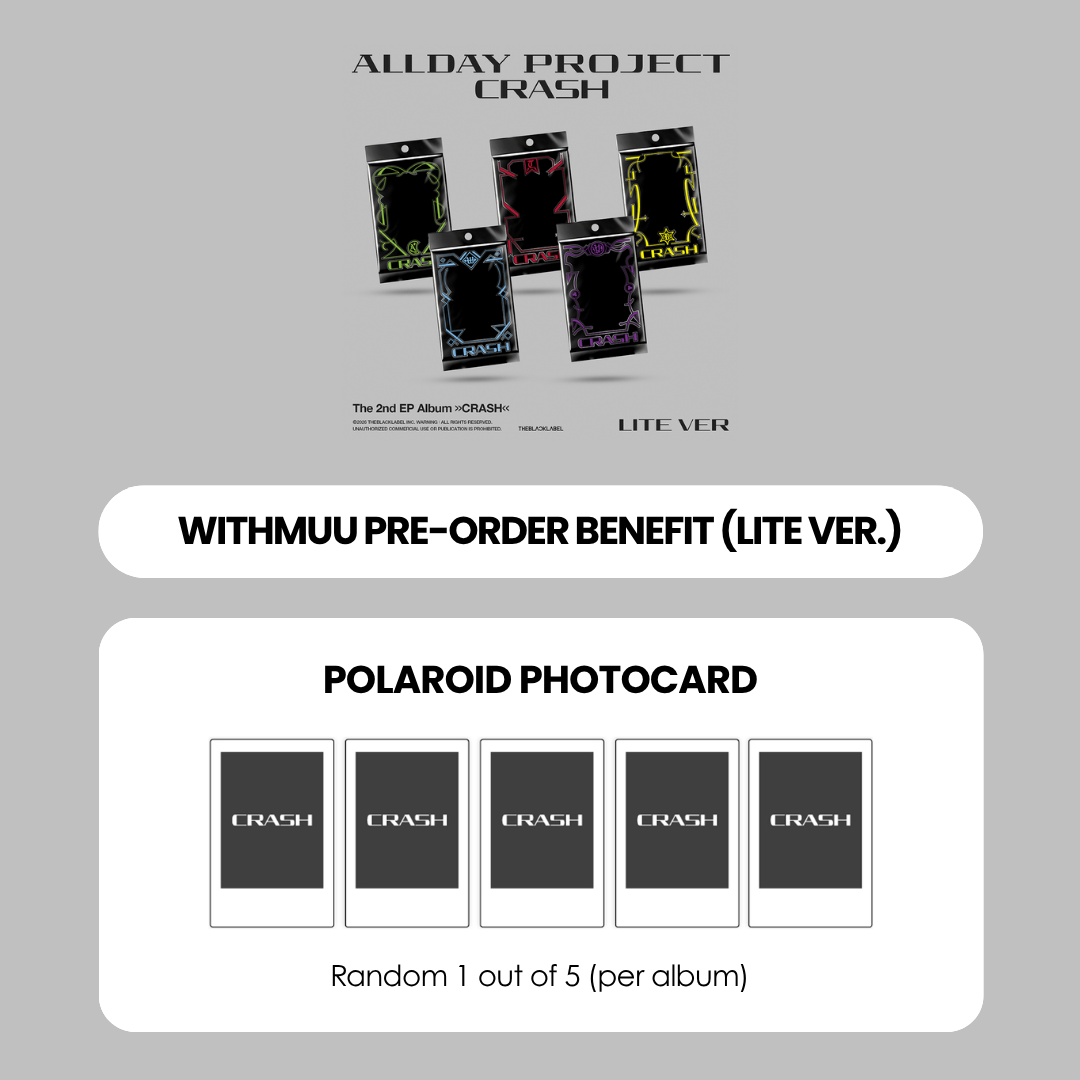 ALLDAY PROJECT 2ND EP ALBUM - CRASH (LITE VER.) + WITHMUU PHOTOCARD (PRE-ORDER)