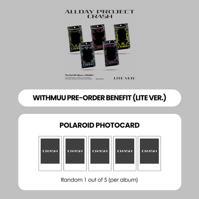 ALLDAY PROJECT 2ND EP ALBUM - CRASH (LITE VER.) + WITHMUU PHOTOCARD