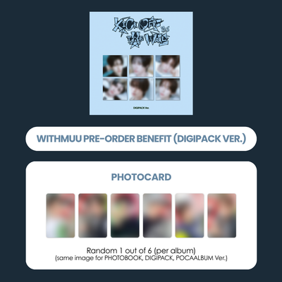 KICKFLIP 5TH MINI ALBUM - KICK OFF THE WALL PT.1 (DIGIPACK VER.) + WITHMUU PHOTOCARD