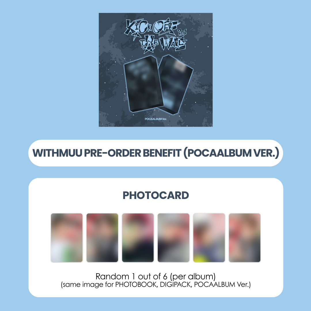 KICKFLIP 5TH MINI ALBUM - KICK OFF THE WALL PT.1 (POCAALBUM VER.) + WITHMUU PHOTOCARD (PRE-ORDER)