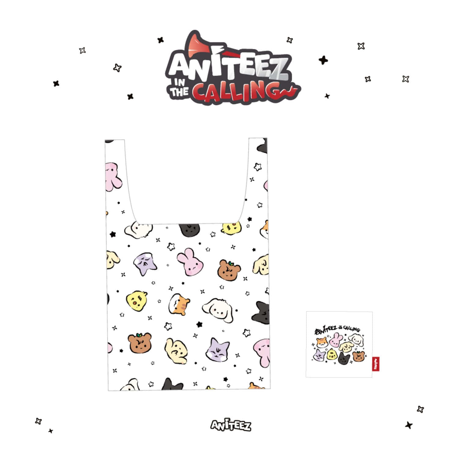 ATEEZ X ANITEEZ [ANITEEZ IN THE CALLING] OFFICIAL MD - 14. POCKET SHOPPER BAG (PRE-ORDER)