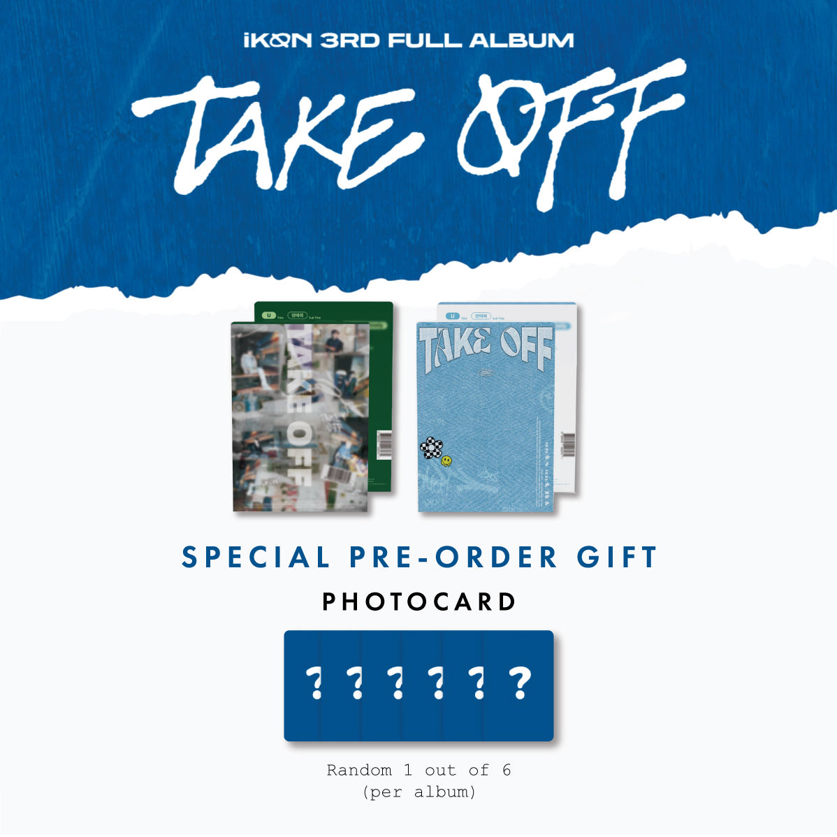 IKON 3RD FULL ALBUM - TAKE OFF + WITHMUU PHOTOCARD