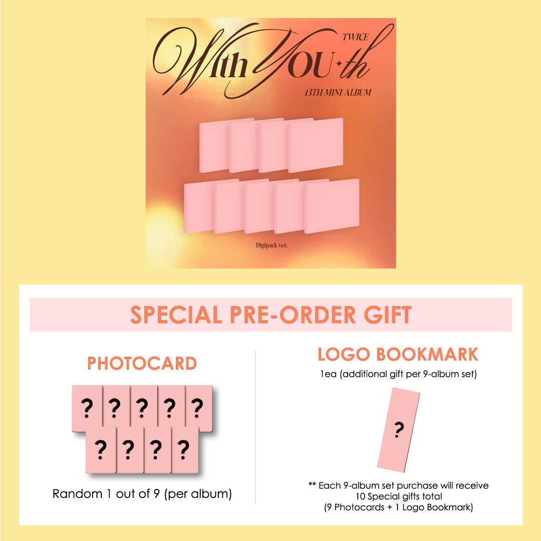 TWICE 13TH MINI ALBUM - WITH YOU-TH (DIGIPACK VER.) + SOUNDWAVE SPECIAL GIFT