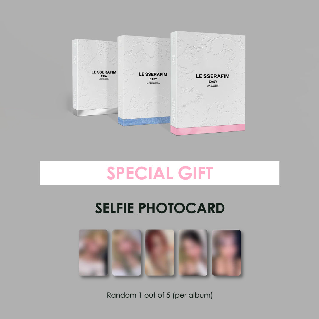 LE SSERAFIM 3RD MINI ALBUM - EASY + SOUNDWAVE PHOTOCARD