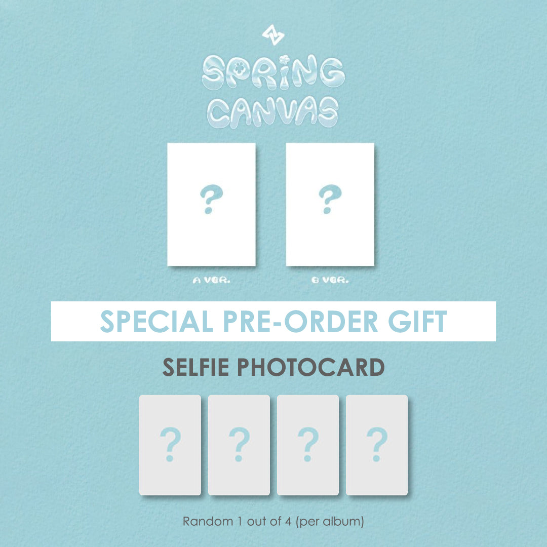 SEVENUS 1ST MINI ALBUM - SPRING CANVAS + SOUNDWAVE PHOTOCARD