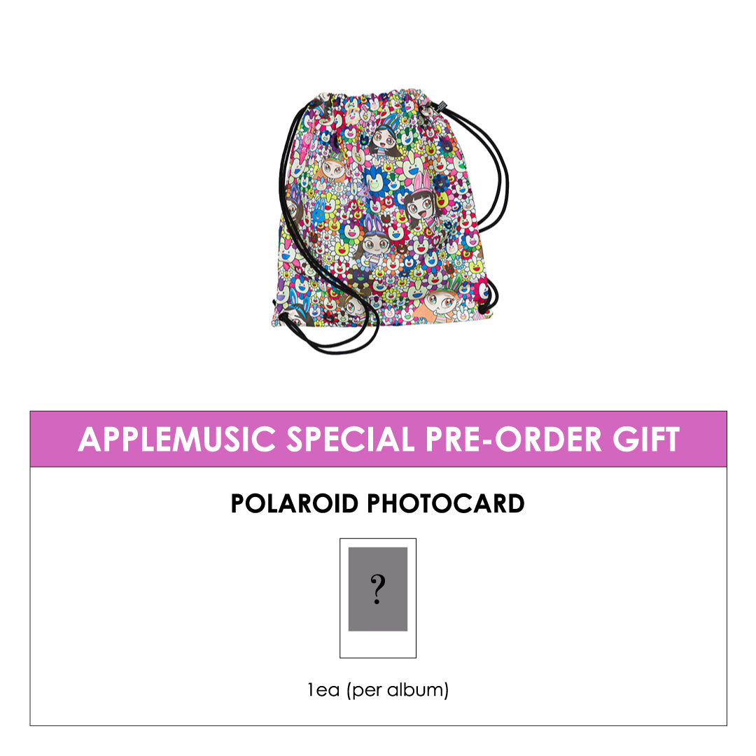 NEWJEANS 3RD SINGLE ALBUM - SUPERNATURAL (NJ X MURAKAMI DRAWSTRING BAG VER.) + APPLEMUSIC PHOTOCARD