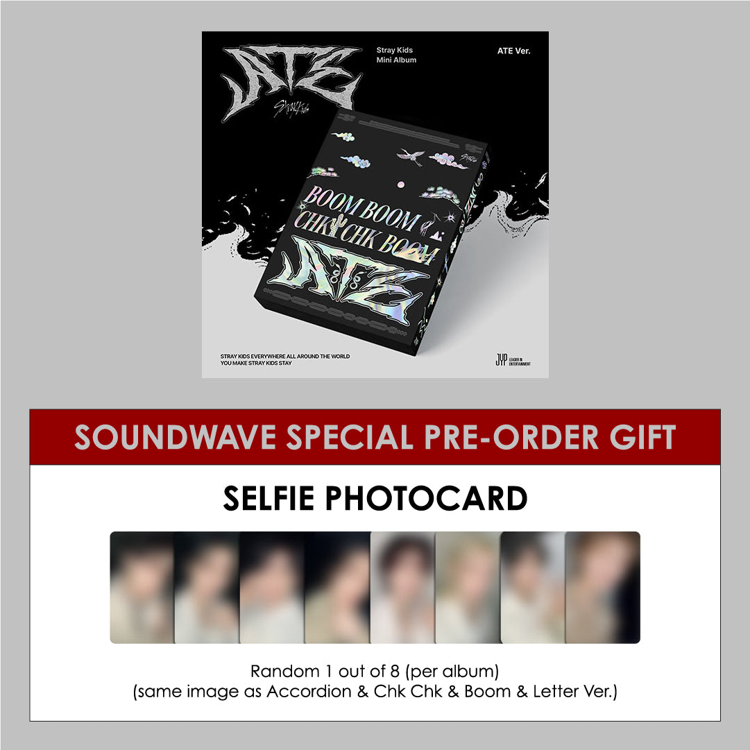 STRAY KIDS MINI ALBUM - ATE (ATE VER.) (KOREA VER.) + SOUNDWAVE PHOTOCARD