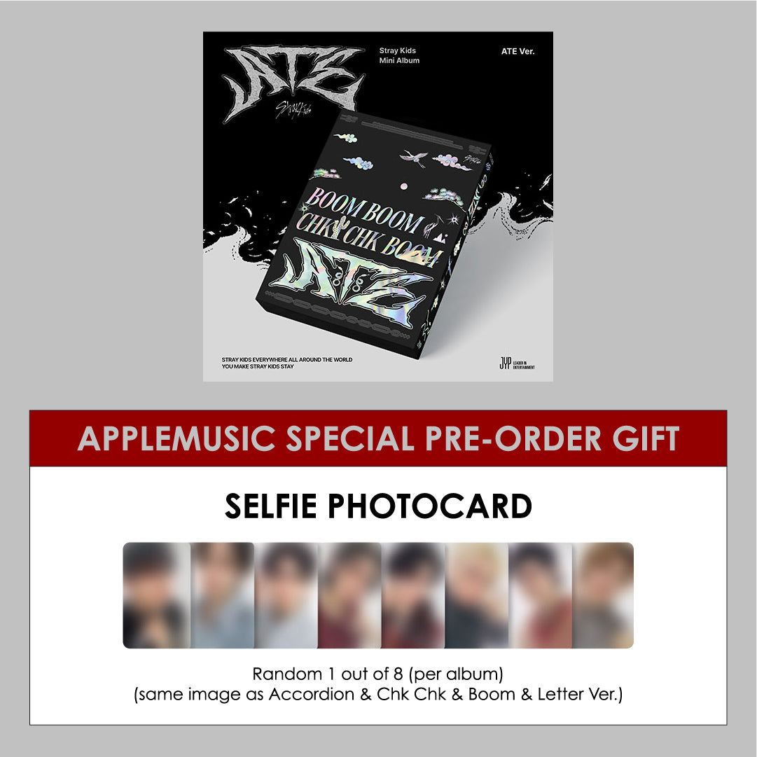 STRAY KIDS MINI ALBUM - ATE (ATE VER.) (KOREA VER.) + APPLEMUSIC PHOTOCARD