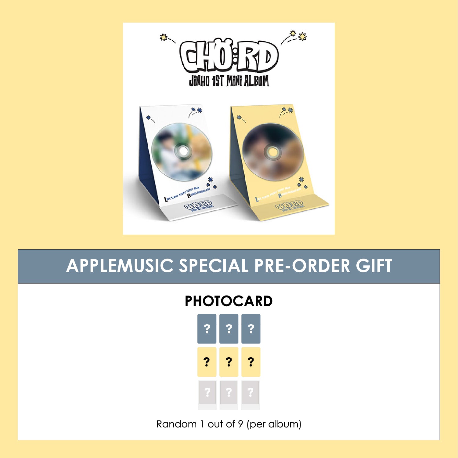 JINHO 1ST MINI ALBUM - CHO:RD + APPLEMUSIC PHOTOCARD