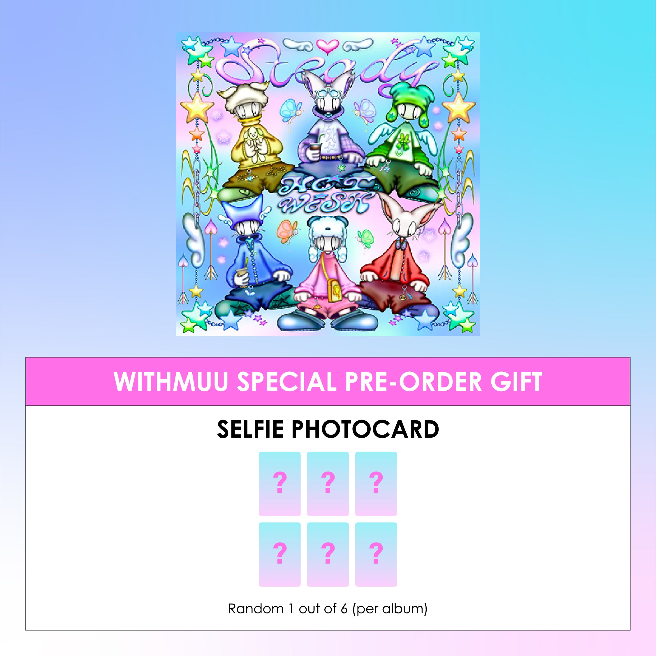 NCT WISH 1ST MINI ALBUM - STEADY (PHOTOBOOK VER.) + WITHMUU PHOTOCARD