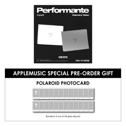 TRIPLES VISIONARY VISION 1ST ALBUM - PERFORMANTE + APPLEMUSIC PHOTOCARD