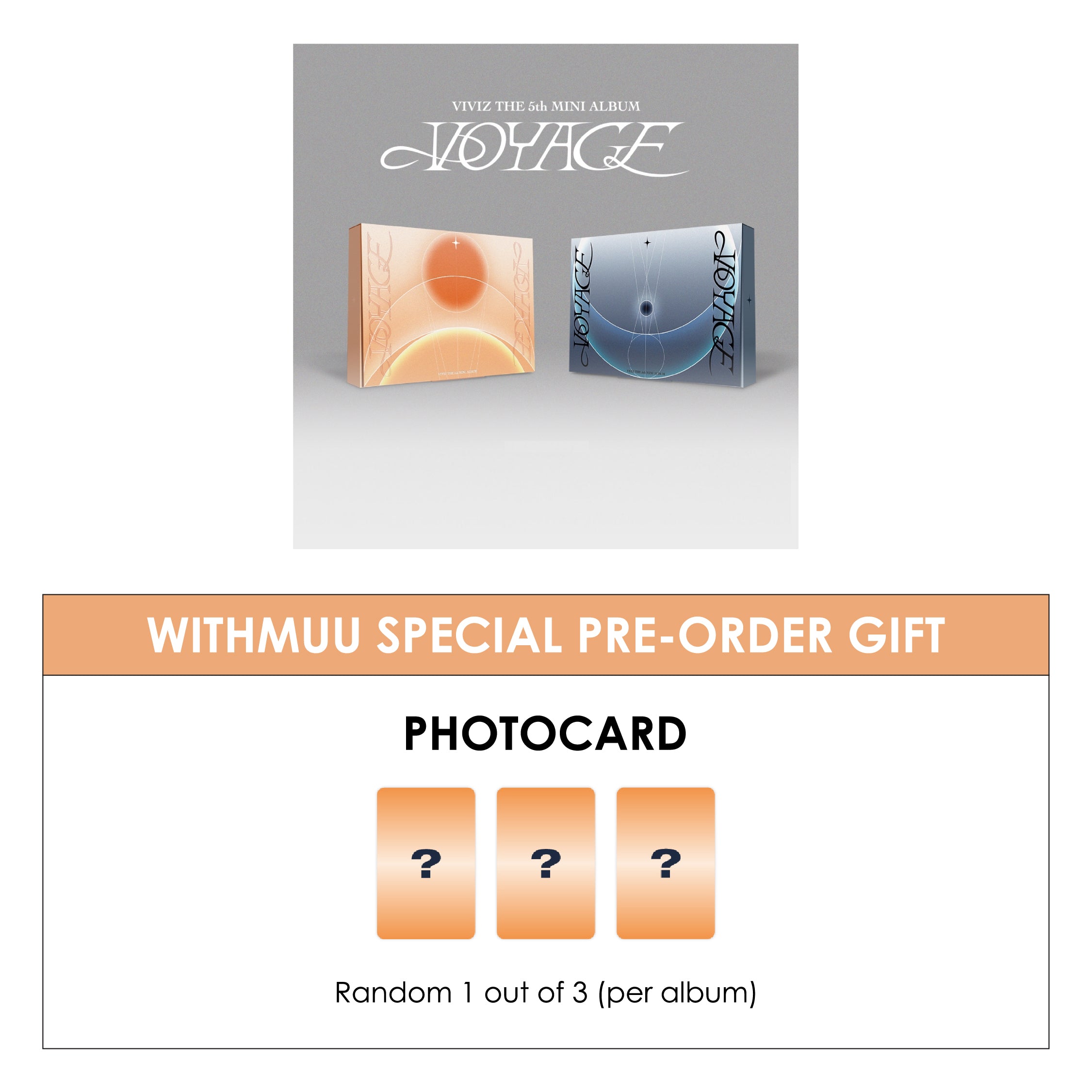 VIVIZ 5TH MINI ALBUM - VOYAGE + WITHMUU PHOTOCARD