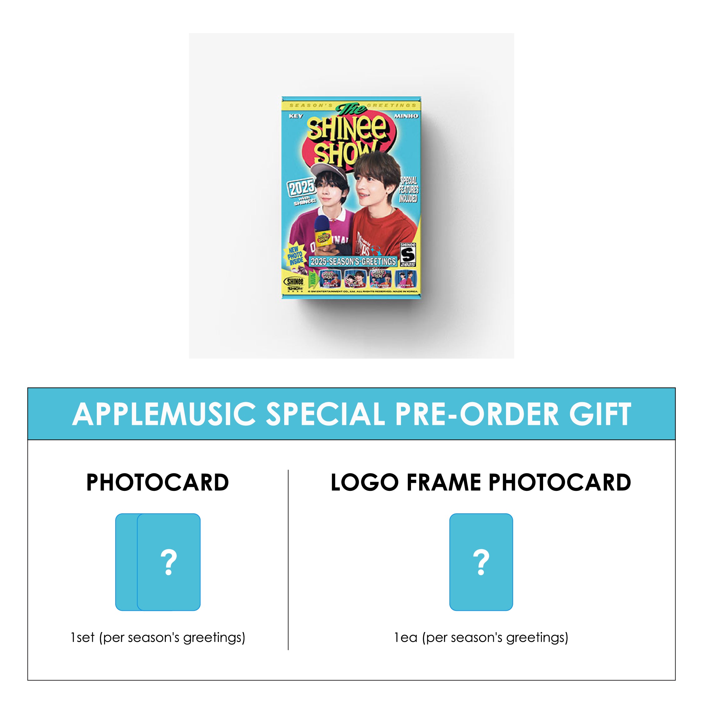SHINEE 2025 SEASON'S GREETINGS + APPLEMUSIC PHOTOCARD (PREORDER
