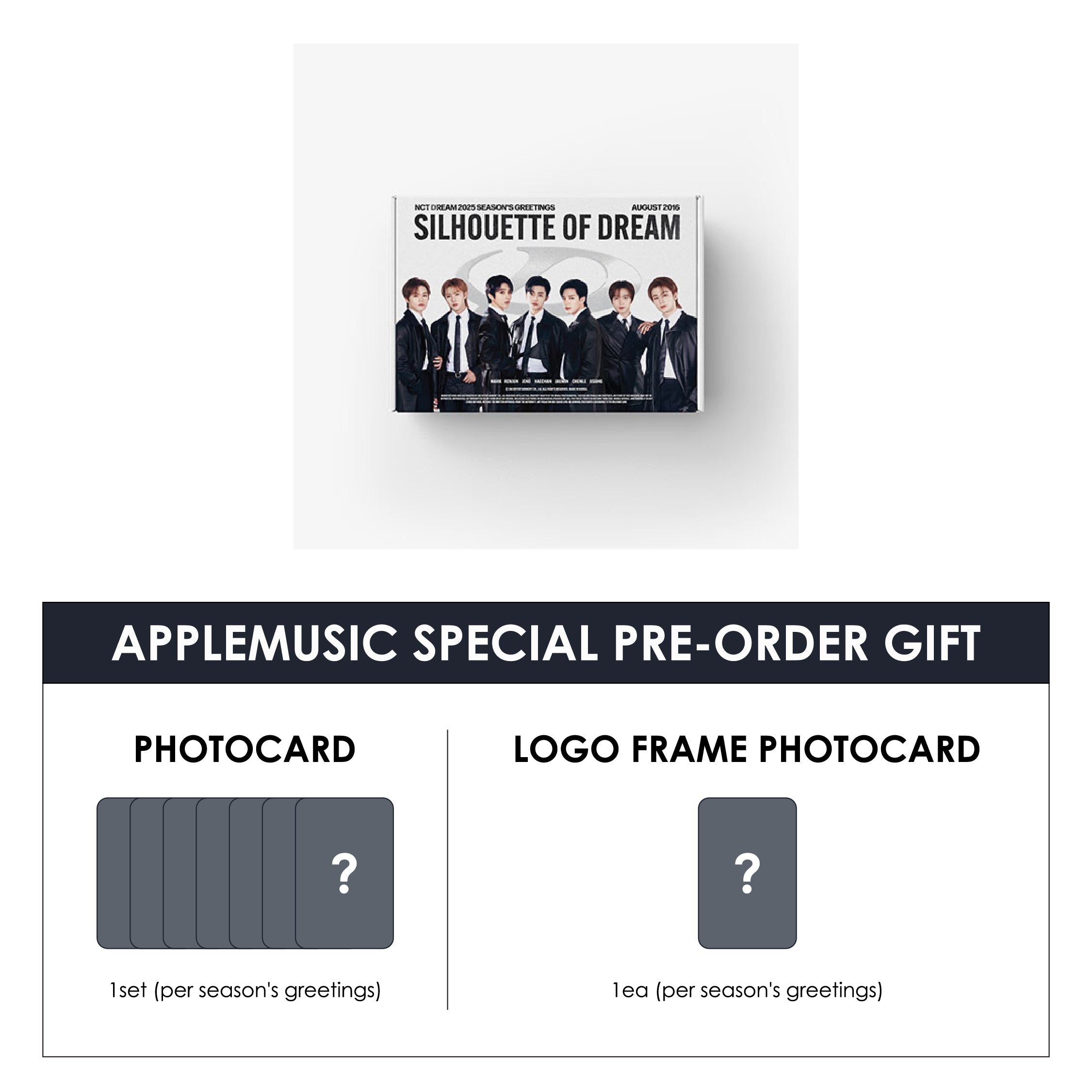 NCT DREAM 2025 SEASON'S GREETINGS + APPLEMUSIC PHOTOCARD