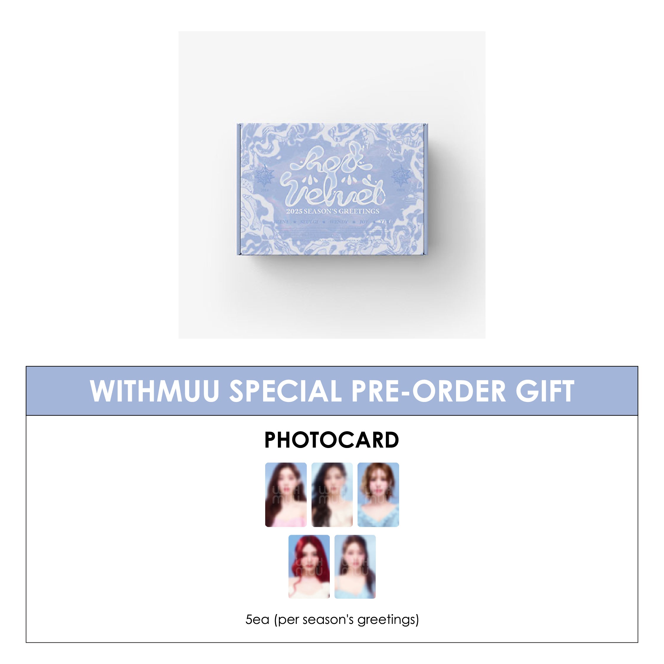 RED VELVET 2025 SEASON'S GREETINGS + WITHMUU PHOTOCARD