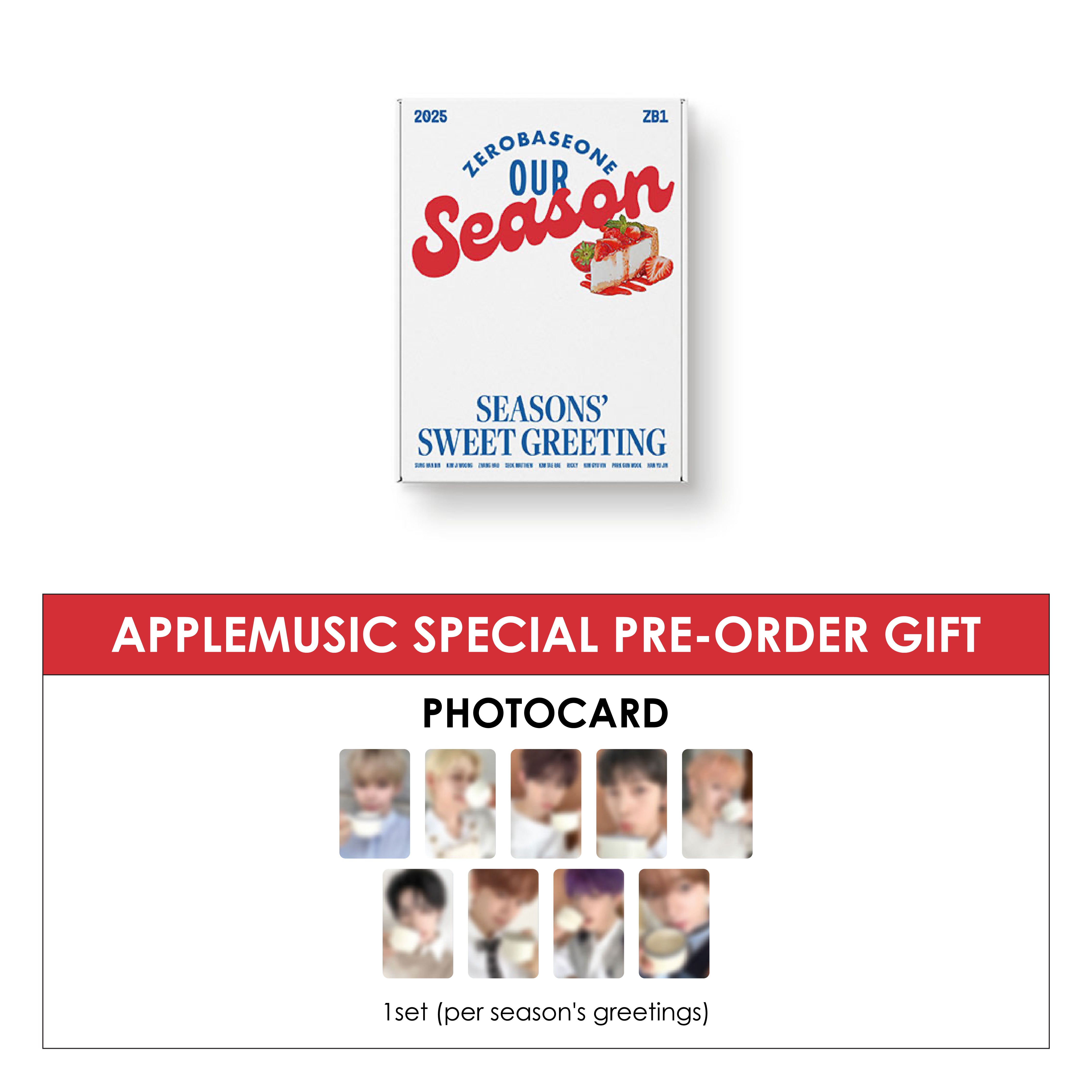 ZEROBASEONE 2025 SEASON'S GREETINGS - OUR SEASON + APPLEMUSIC PHOTOCARD