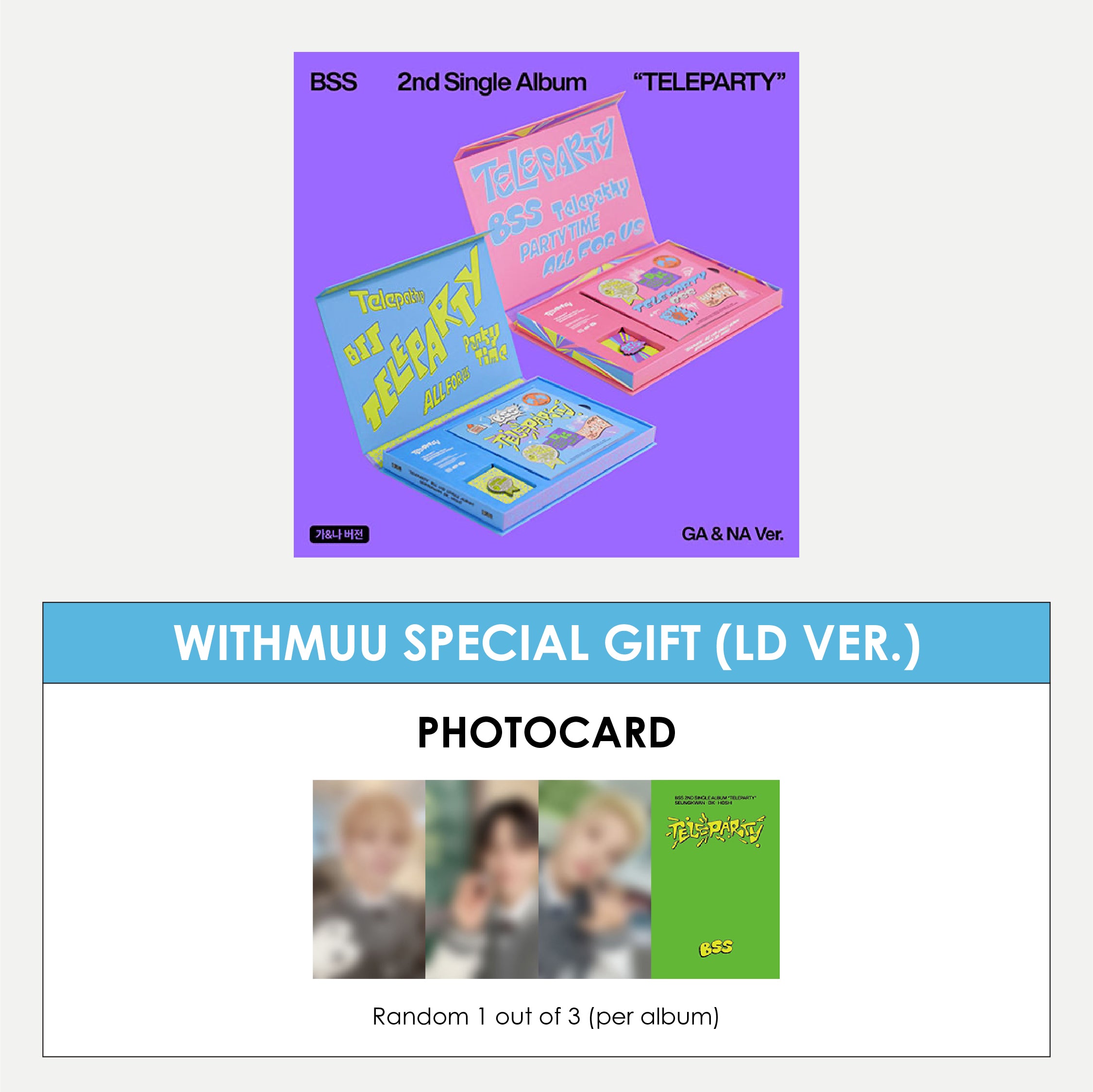 BSS (SEVENTEEN) 2ND SINGLE ALBUM - TELEPARTY + WITHMUU PHOTOCARD (LD VER.)