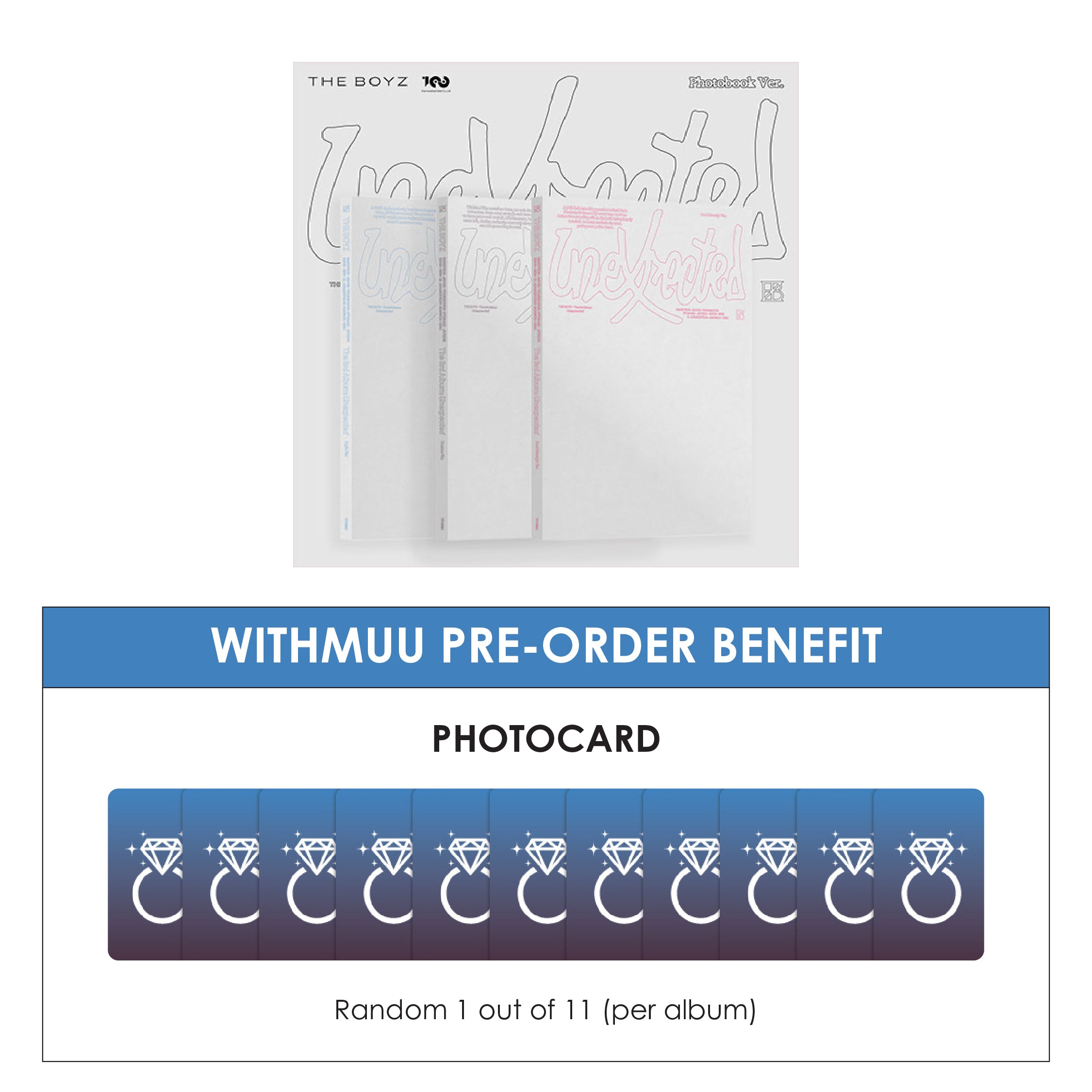 THE BOYZ 3RD ALBUM - UNEXPECTED (PHOTOBOOK VER.) + WITHMUU PHOTOCARD