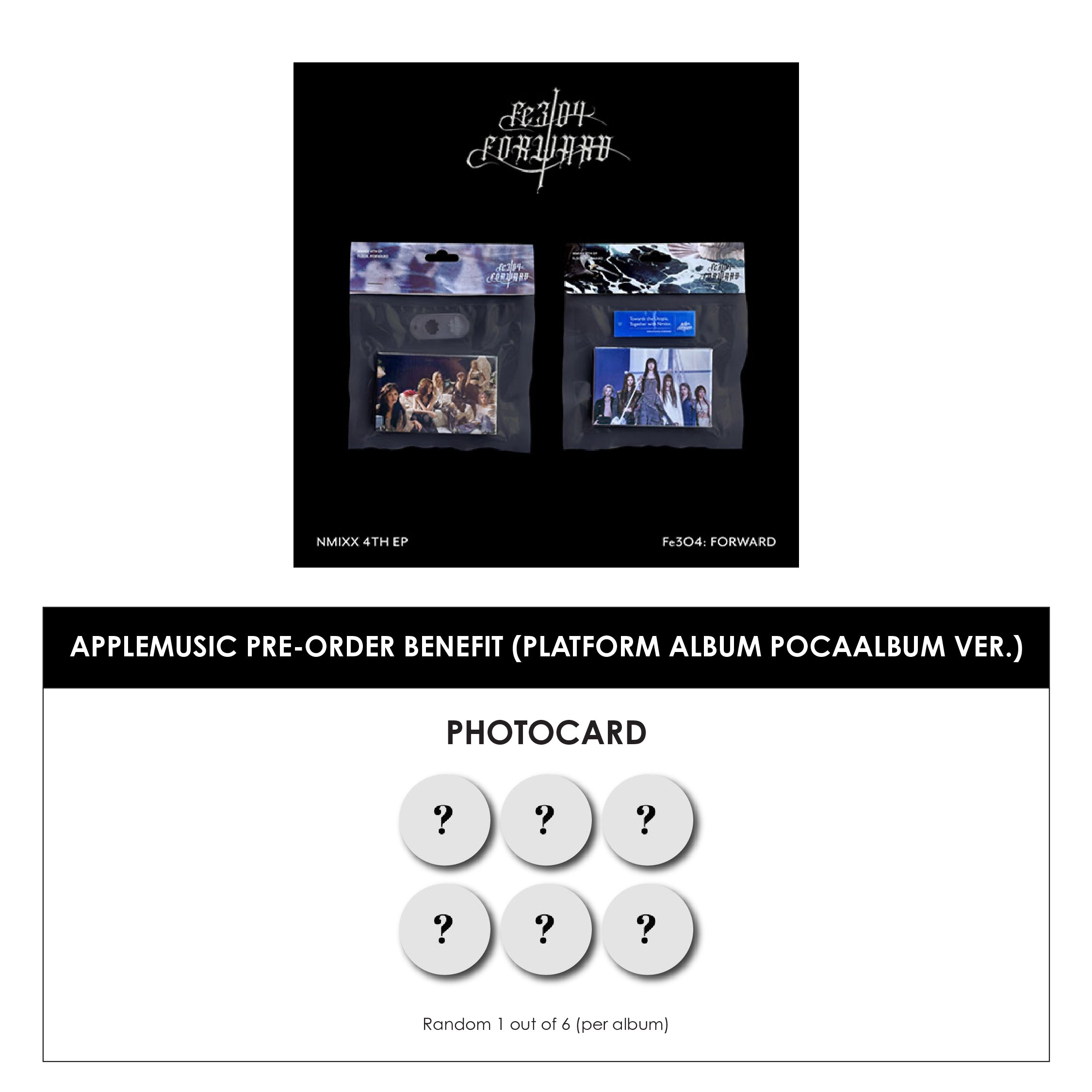 NMIXX 4TH EP ALBUM - FE3O4: FORWARD (PLATFORM ALBUM POCAALBUM VER.) + APPLEMUSIC CIRCLE PHOTOCARD