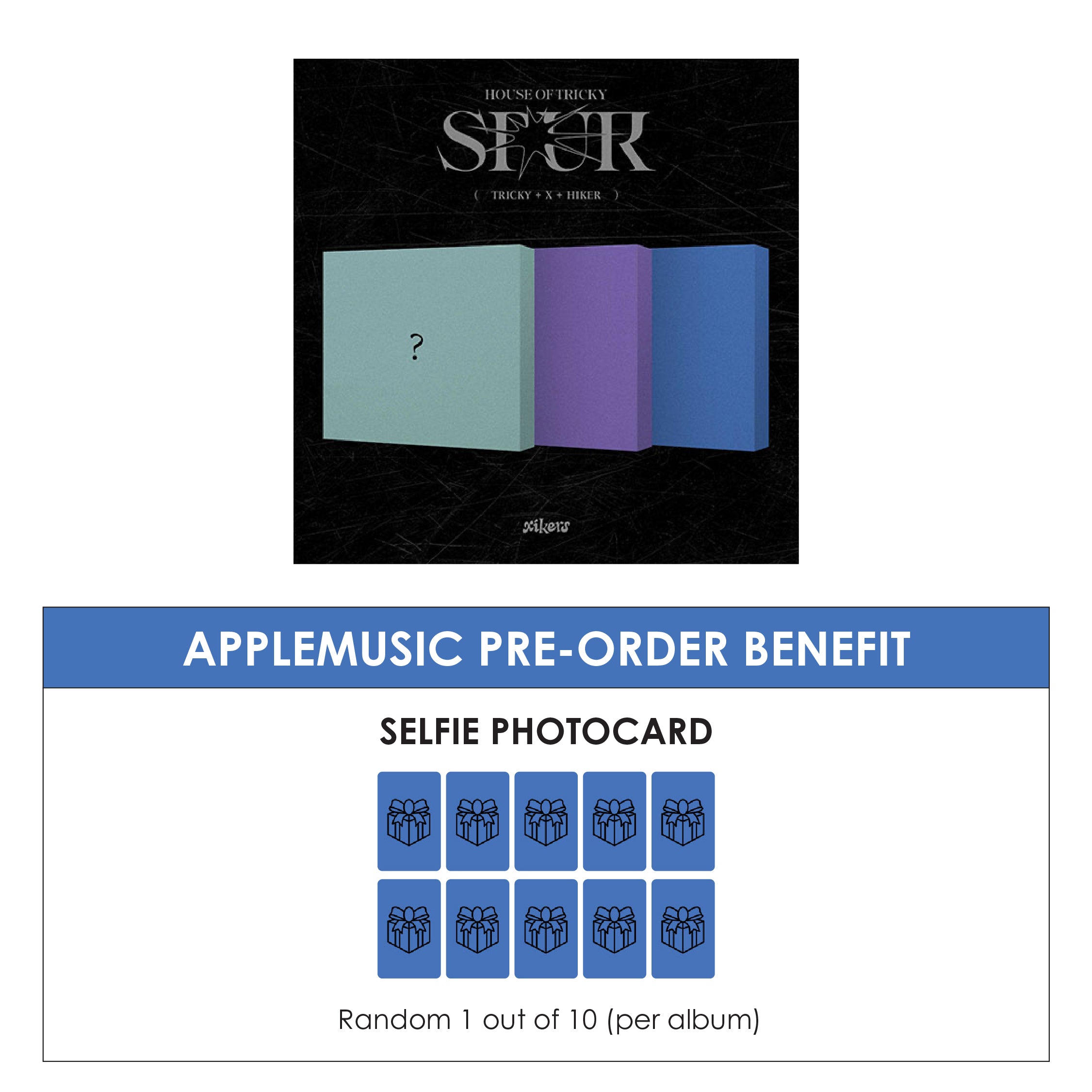 XIKERS 5TH MINI ALBUM - HOUSE OF TRICKY : SPUR + APPLEMUSIC PHOTOCARD