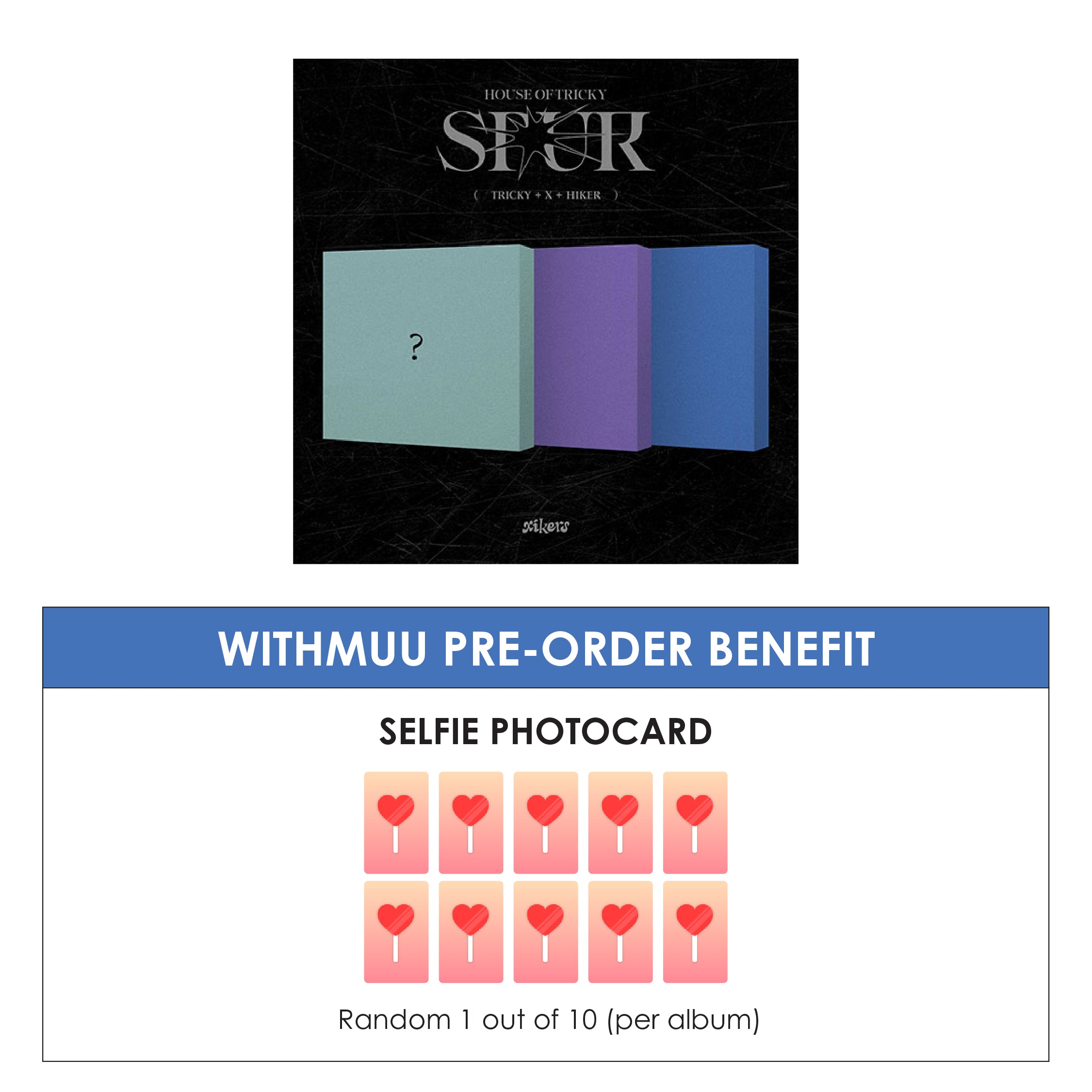 XIKERS 5TH MINI ALBUM - HOUSE OF TRICKY : SPUR + WITHMUU PHOTOCARD